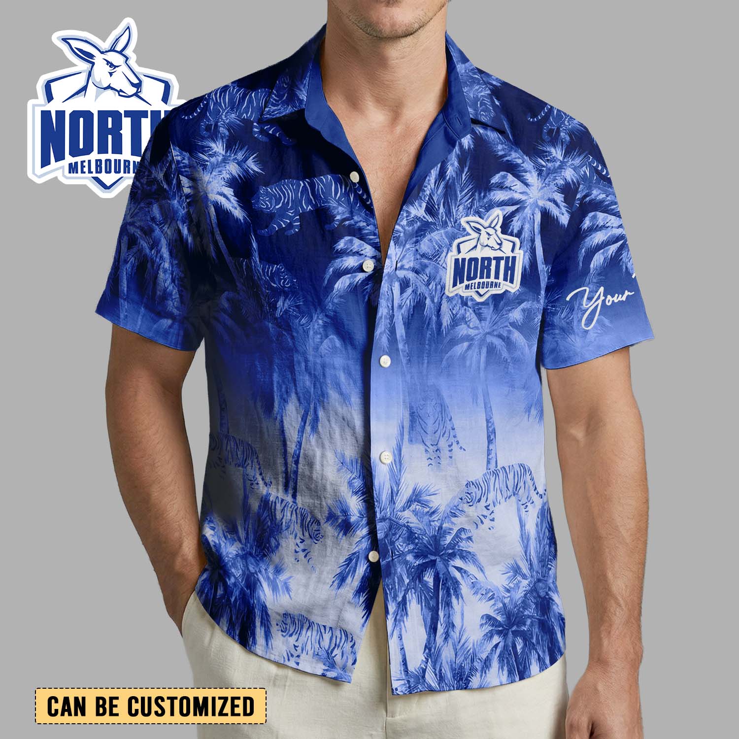 Auspiritmerch North Melbourne Personalized Hawaiian Shirt Gift For Fans
