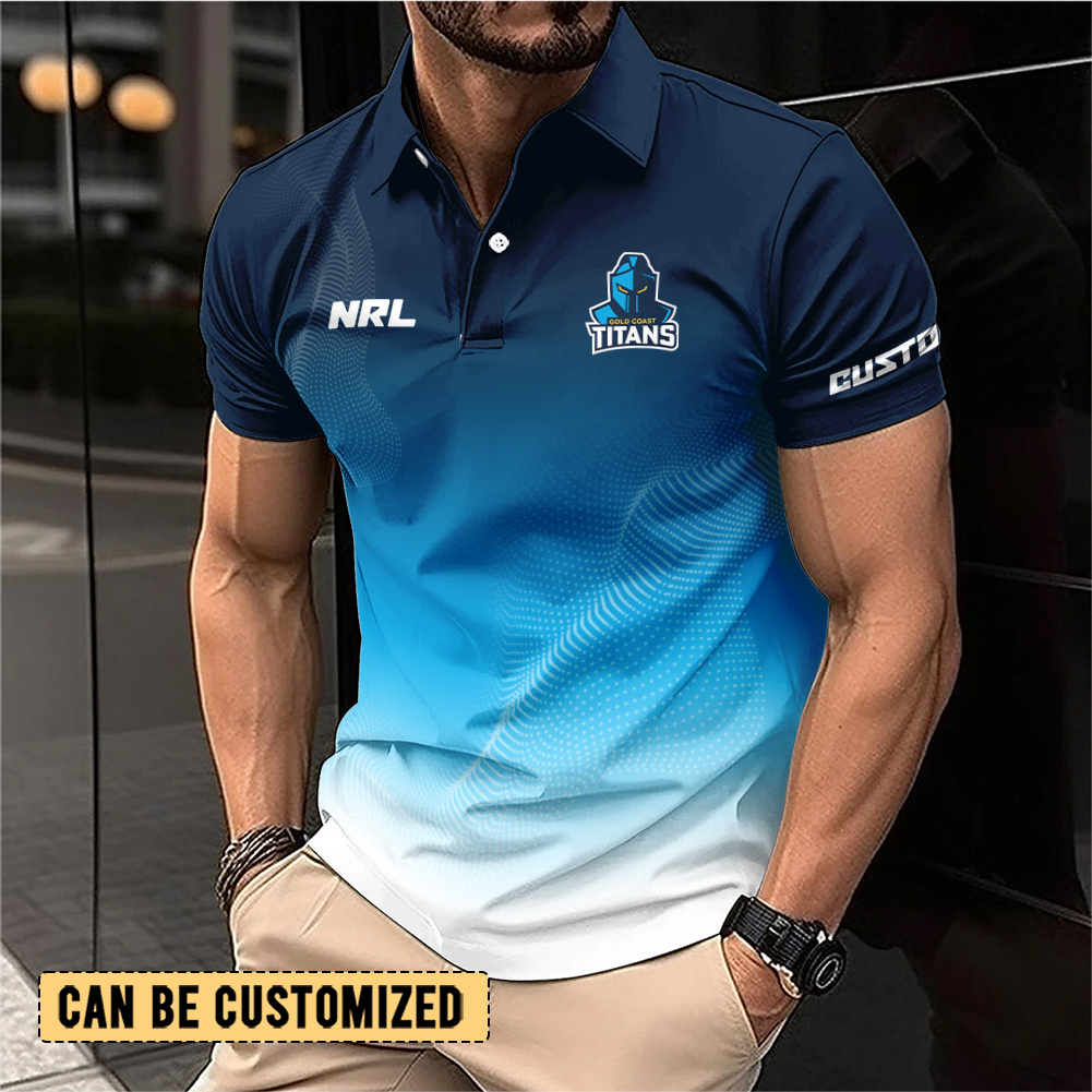 Auspiritmerch Gold Coast Titans Personalized Polo Shirt Gift For Fans