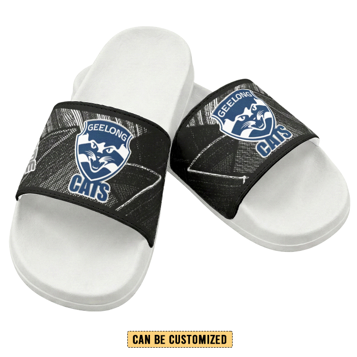 Auspiritmerch Geelong Cats Personalized Sports Slippers Gift For Fans
