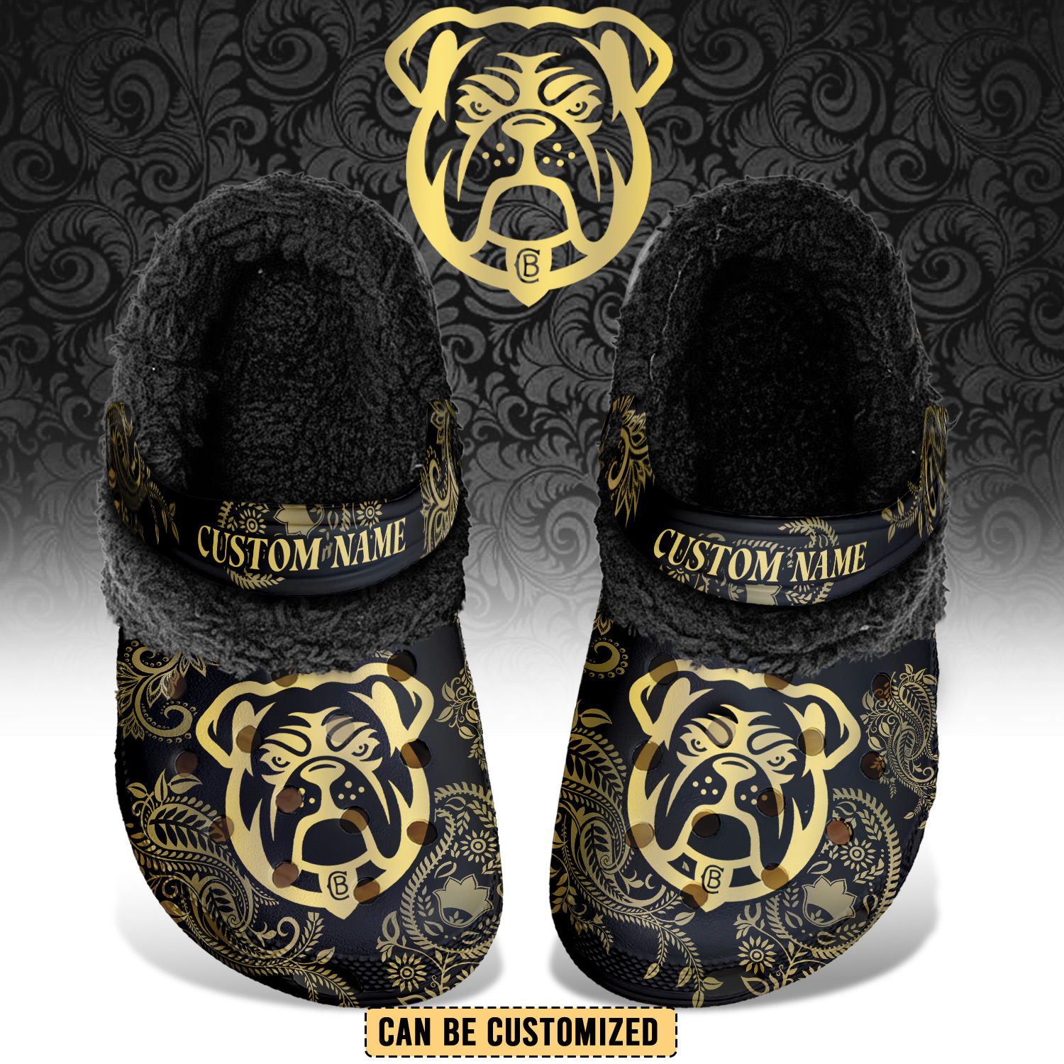 Auspiritmerch Canterbury-Bankstown Bulldogs Crocs Crocband Fleece Lined Clogs Shoes Comfortable For Men Women and Kids In Winter