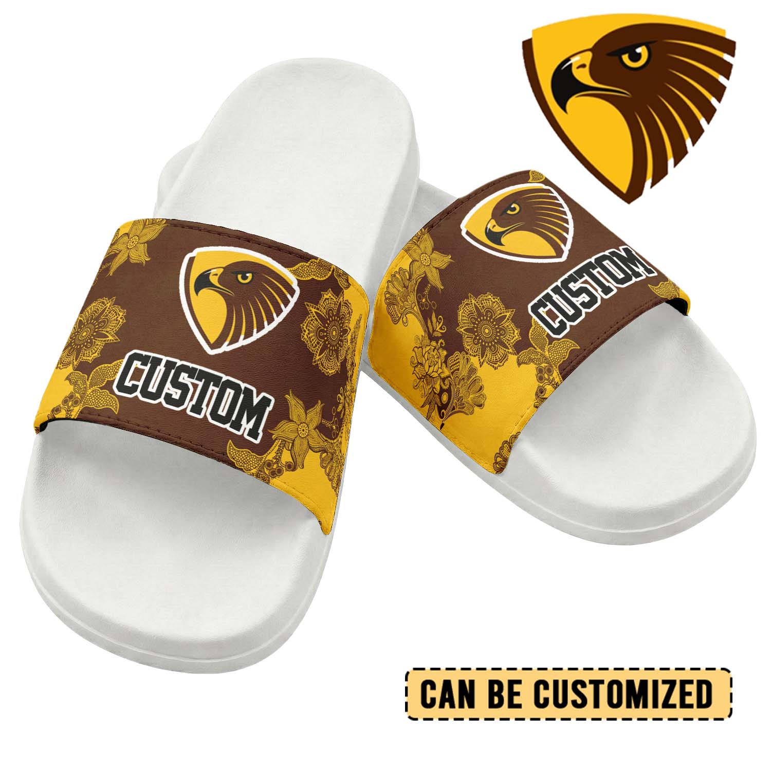 Auspiritmerch Hawthorn Hawks Personalized Sports Slippers Gift For Fans