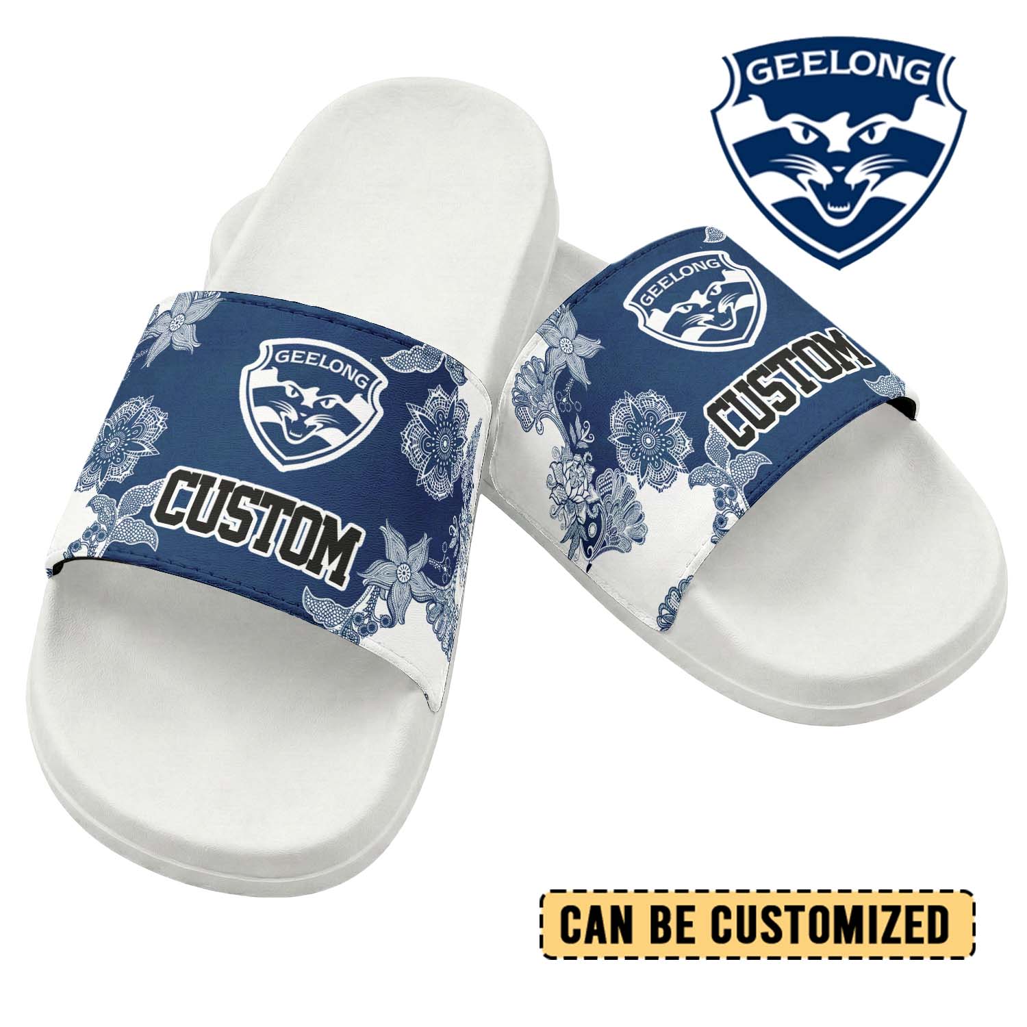 Auspiritmerch Geelong Cats Personalized Sports Slippers Gift For Fans