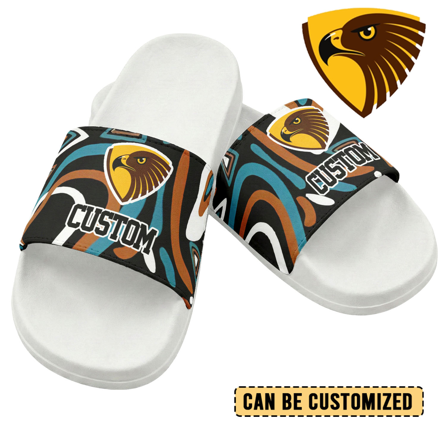 Auspiritmerch Hawthorn Hawks Personalized Sports Slippers Gift For Fans