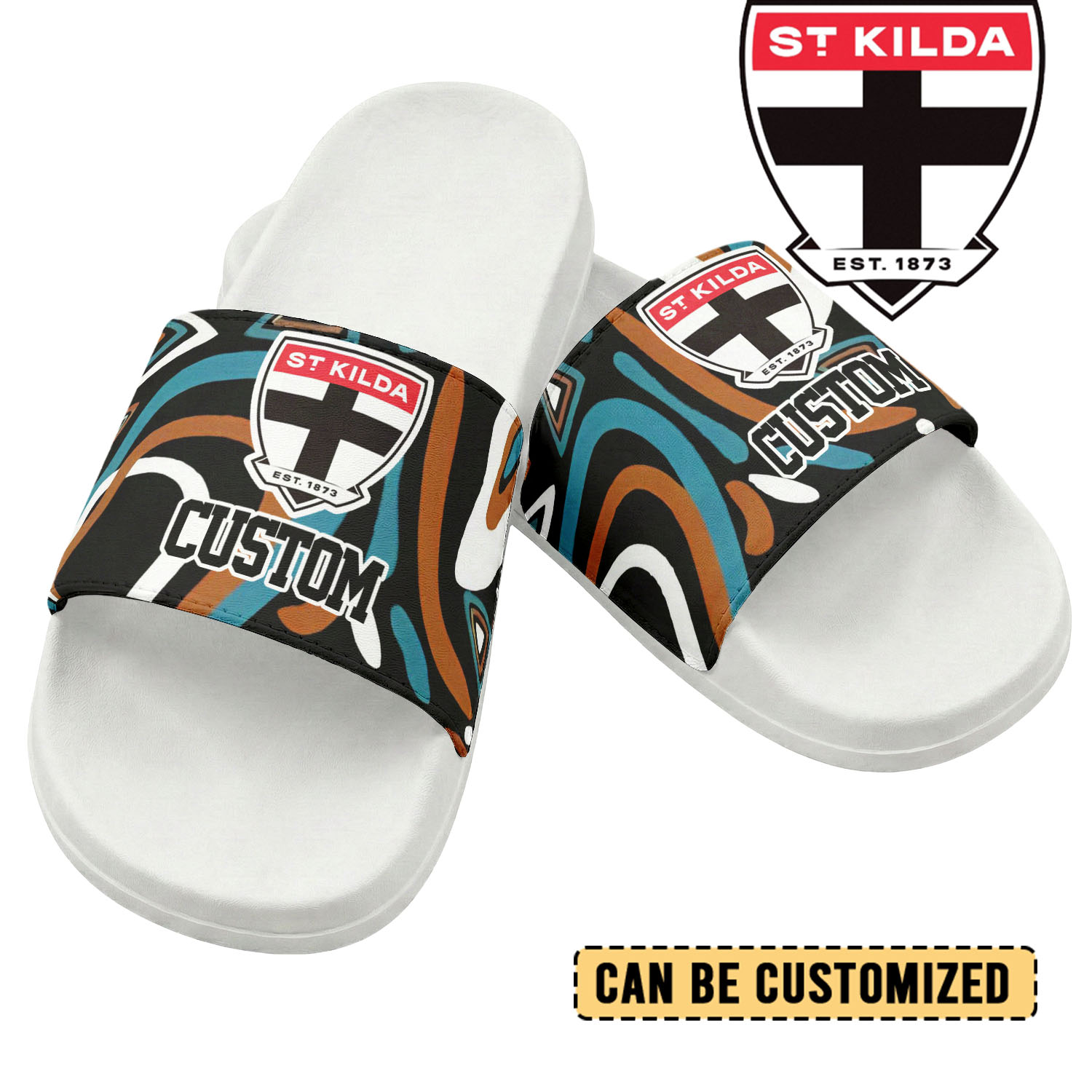 Auspiritmerch St Kilda Saints Personalized Sports Slippers Gift For Fans