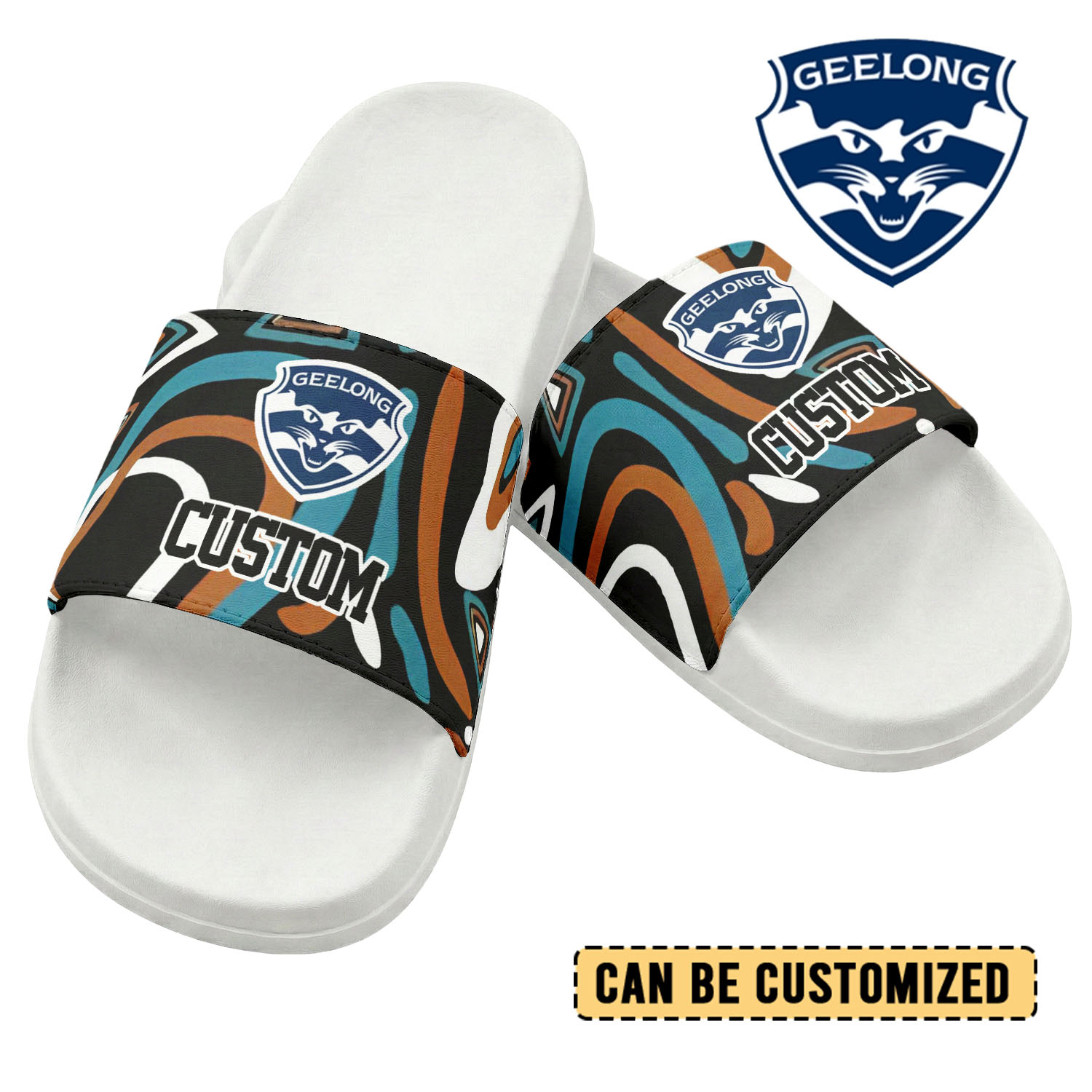 Auspiritmerch Geelong Cats Personalized Sports Slippers Gift For Fans