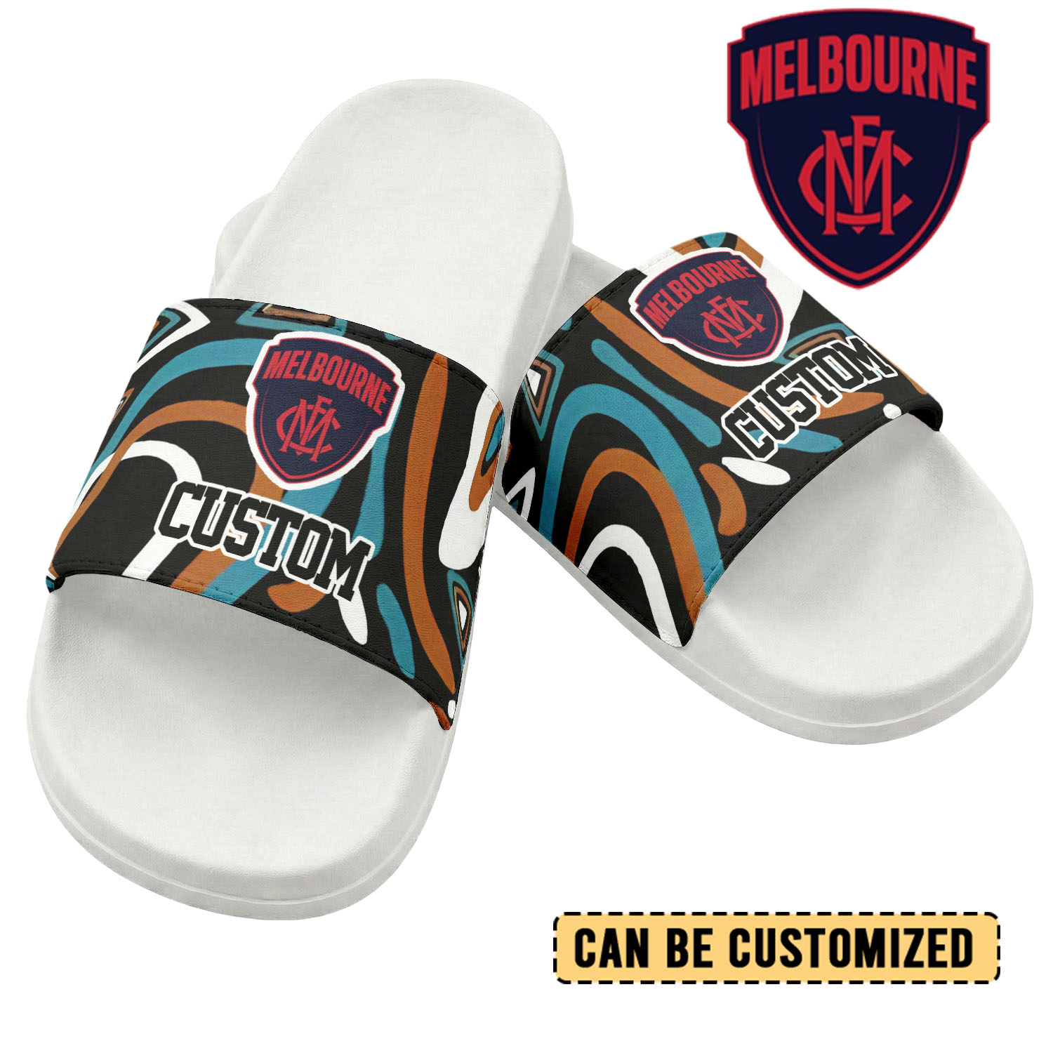 Auspiritmerch Melbourne Demons Personalized Sports Slippers Gift For Fans