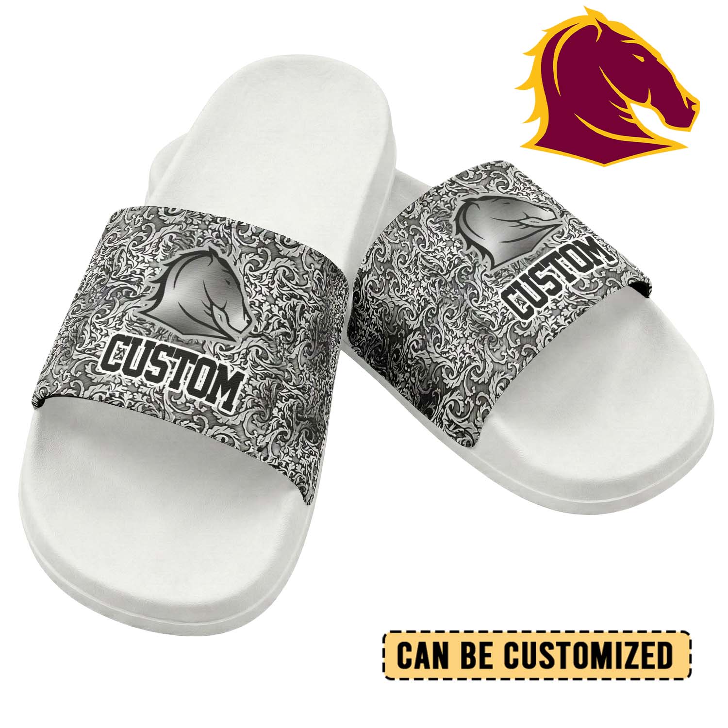 Auspiritmerch Brisbane Broncos Personalized Sports Slippers Gift For Fans