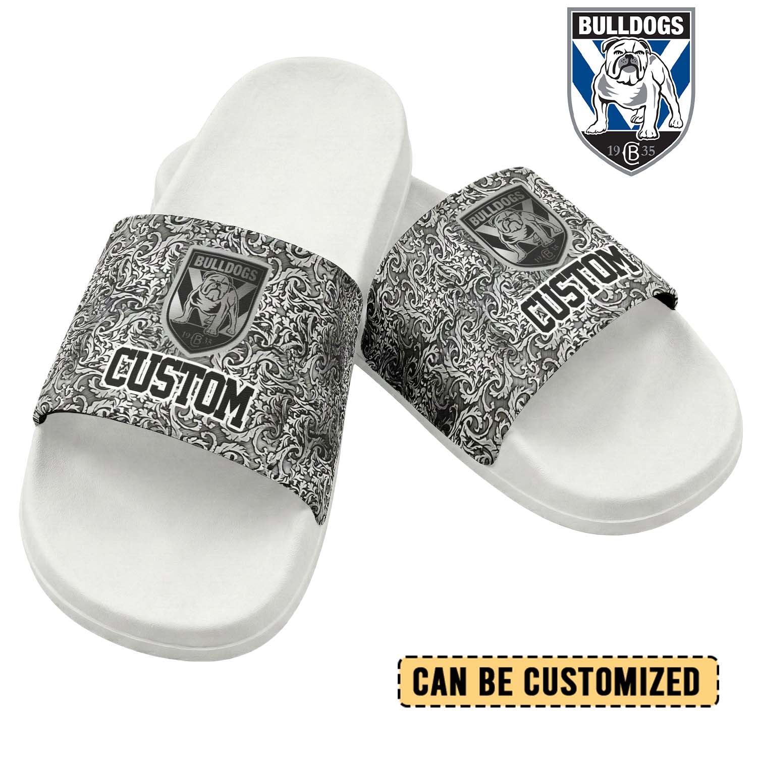 Auspiritmerch Canterbury-Bankstown Bulldogs Personalized Sports Slippers Gift For Fans
