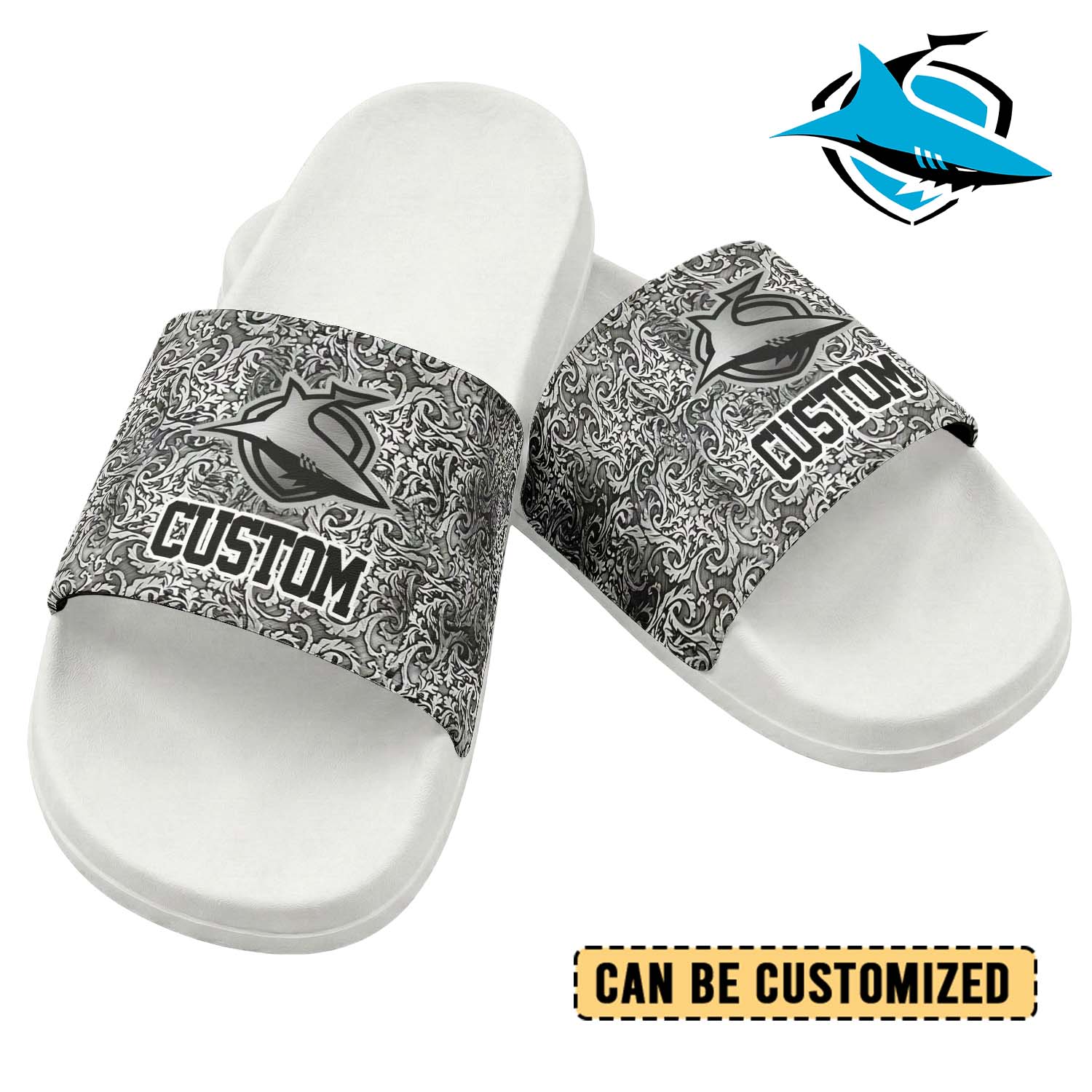 Auspiritmerch Cronulla-Sutherland Sharks Personalized Sports Slippers Gift For Fans