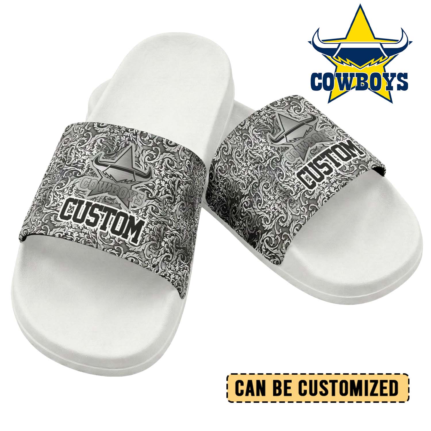 Auspiritmerch North Queensland Cowboys Personalized Sports Slippers Gift For Fans