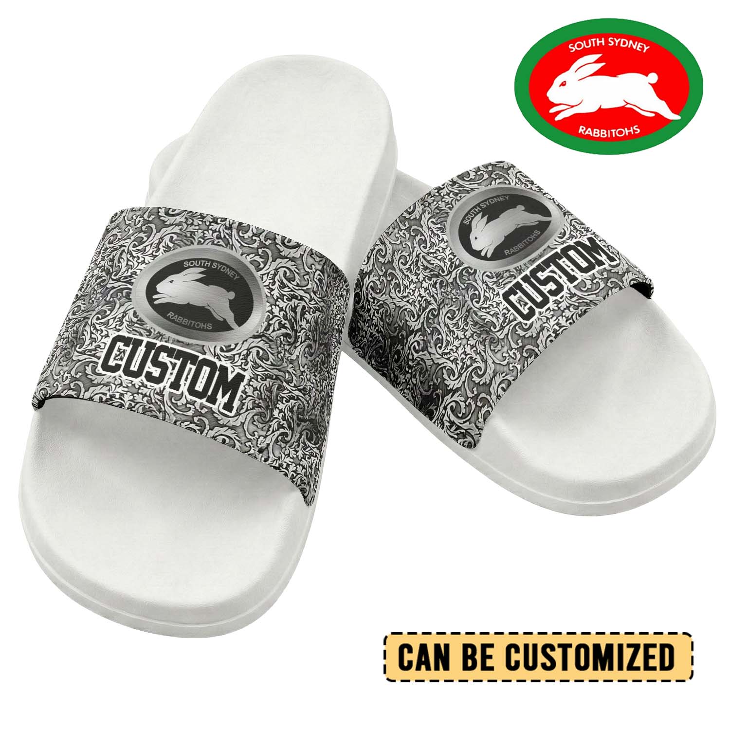 Auspiritmerch South Sydney Rabbitohs Personalized Sports Slippers Gift For Fans