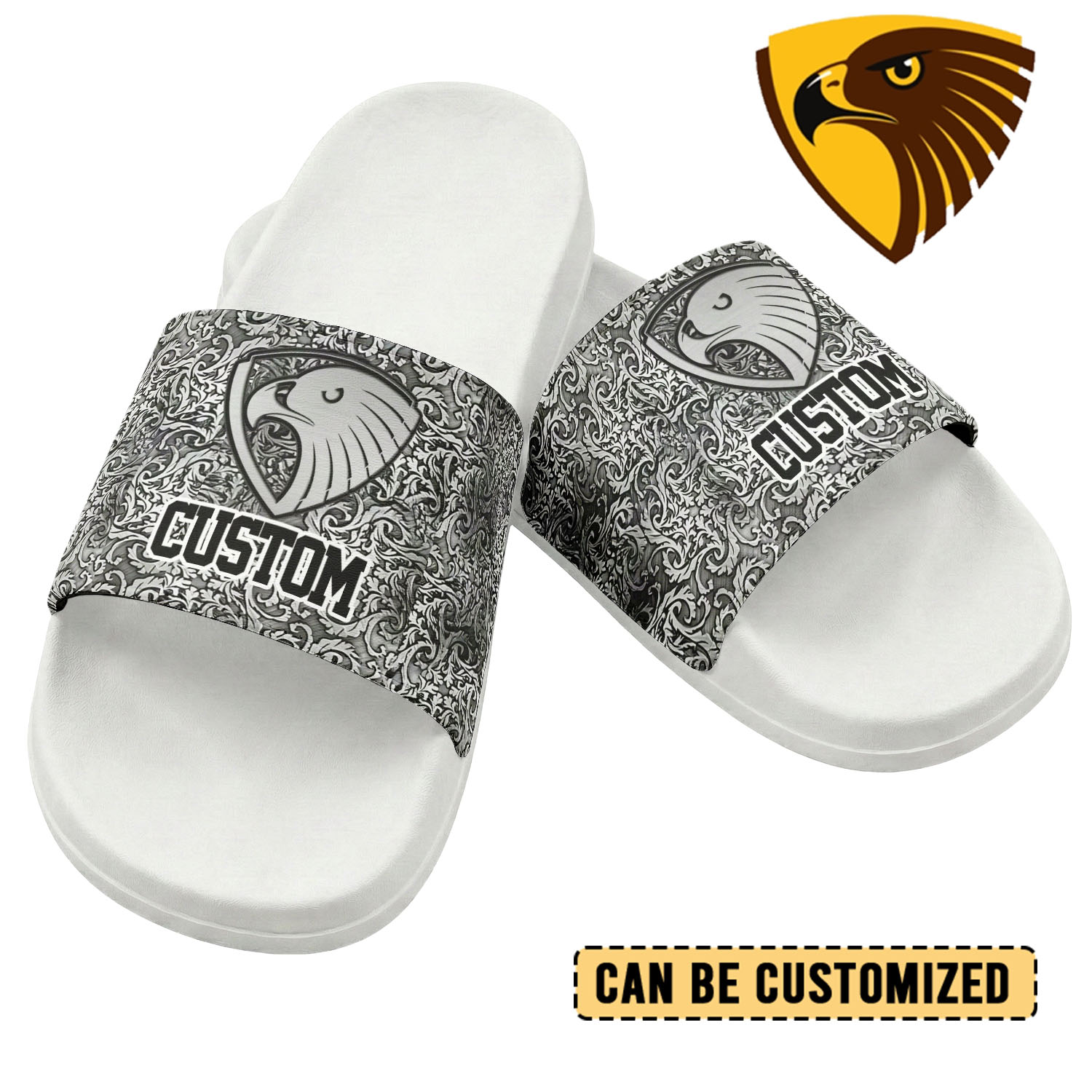 Auspiritmerch Hawthorn Hawks Personalized Sports Slippers Gift For Fans