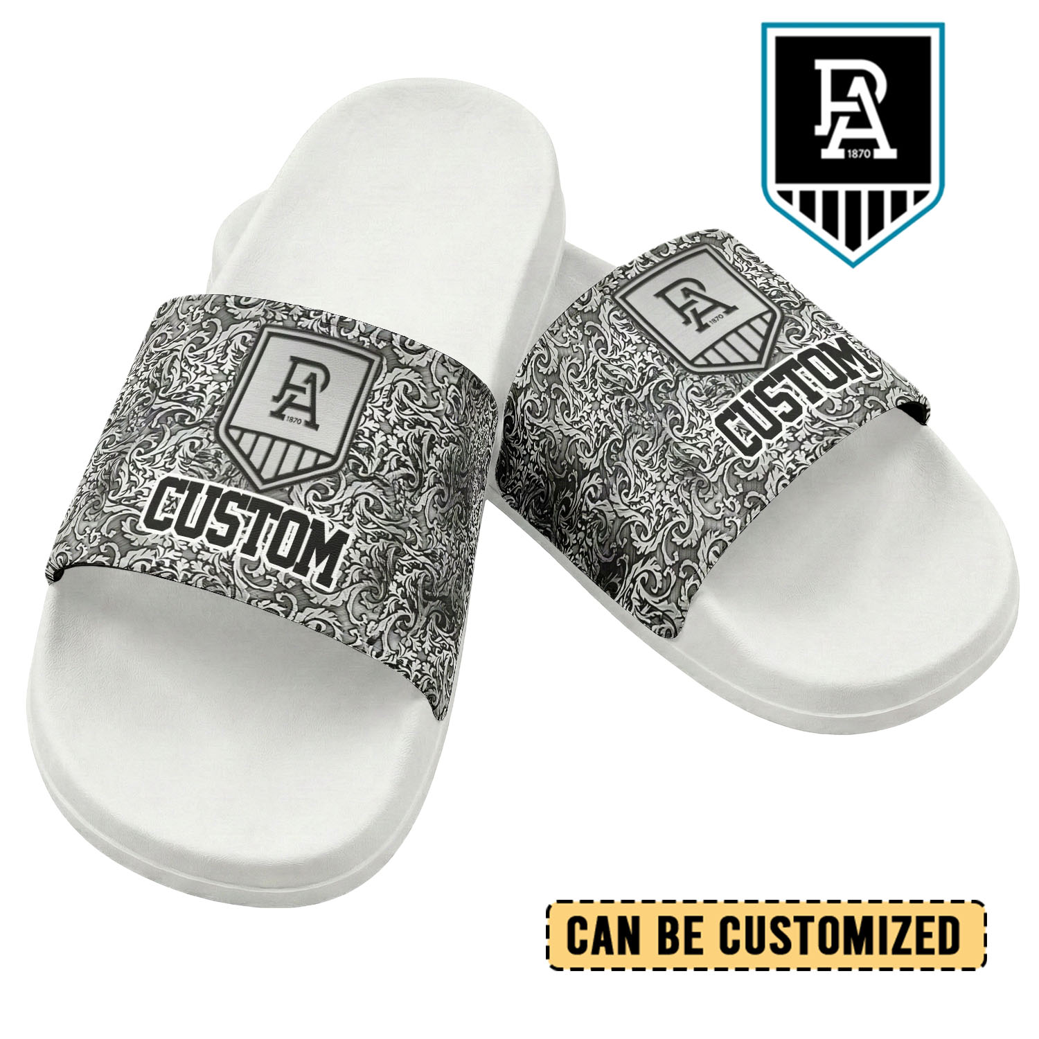 Auspiritmerch Port Adelaide Personalized Sports Slippers Gift For Fans