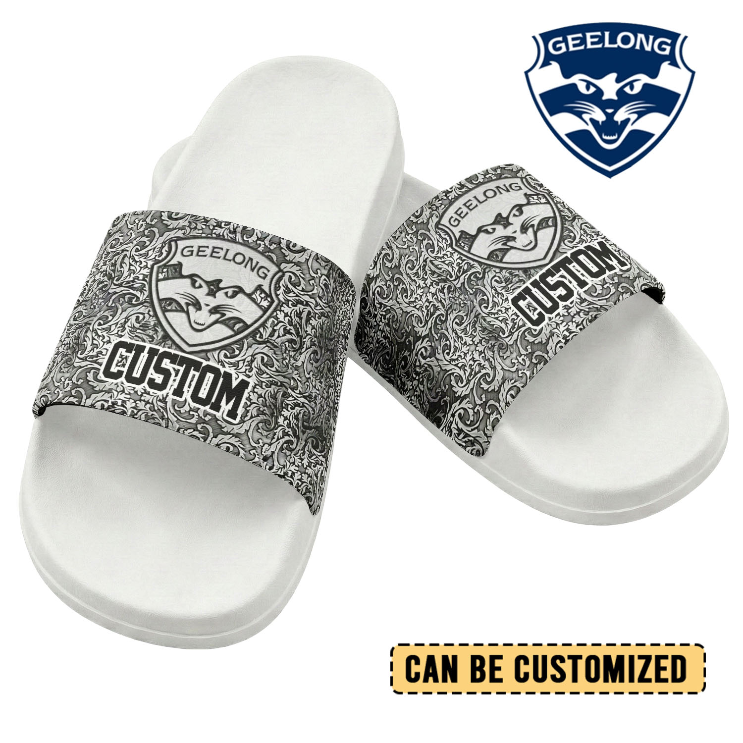 Auspiritmerch Geelong Cats Personalized Sports Slippers Gift For Fans