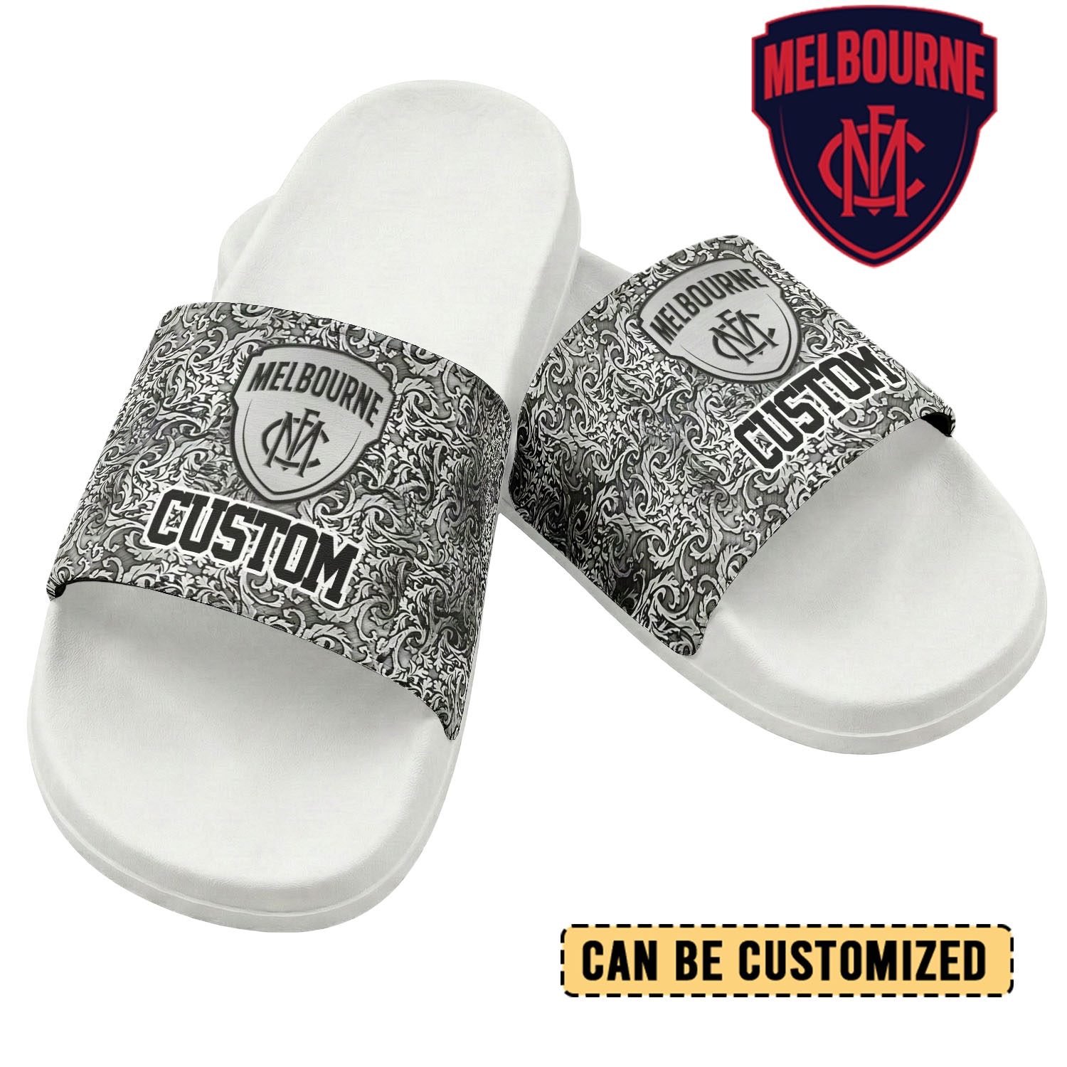 Auspiritmerch Melbourne Demons Personalized Sports Slippers Gift For Fans