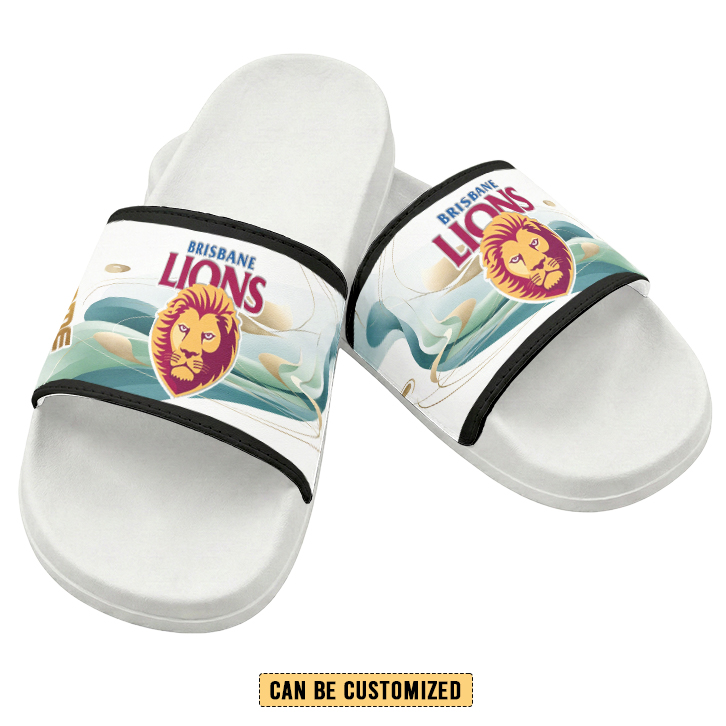 Auspiritmerch Brisbane Lions Personalized Sports Slippers Gift For Fans