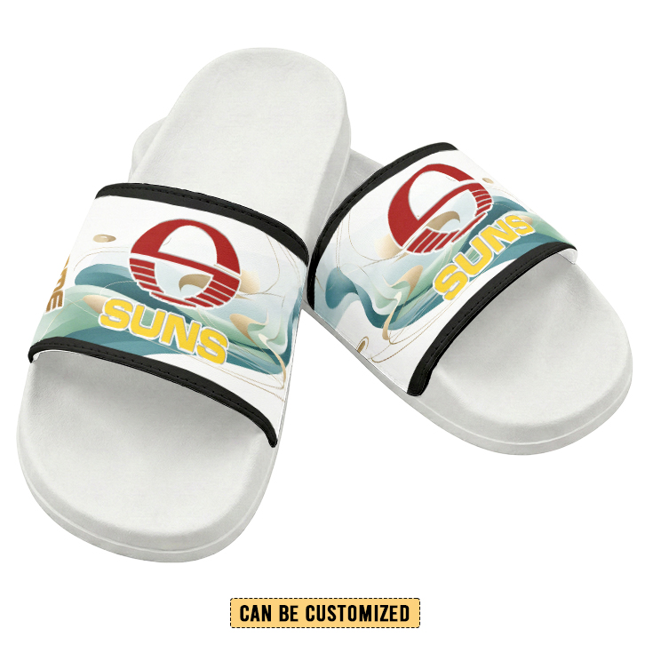 Auspiritmerch Gold Coast Suns Personalized Sports Slippers Gift For Fans
