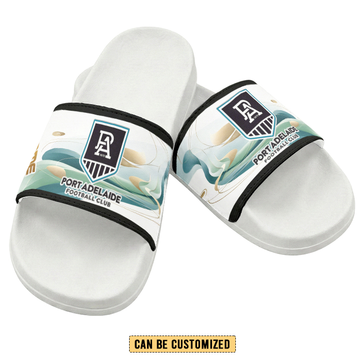 Auspiritmerch Port Adelaide Personalized Sports Slippers Gift For Fans