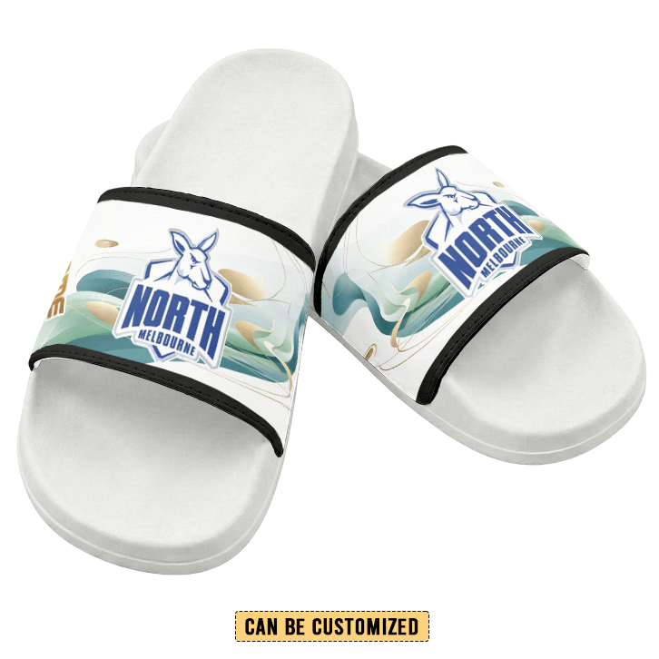 Auspiritmerch North Melbourne Personalized Sports Slippers Gift For Fans