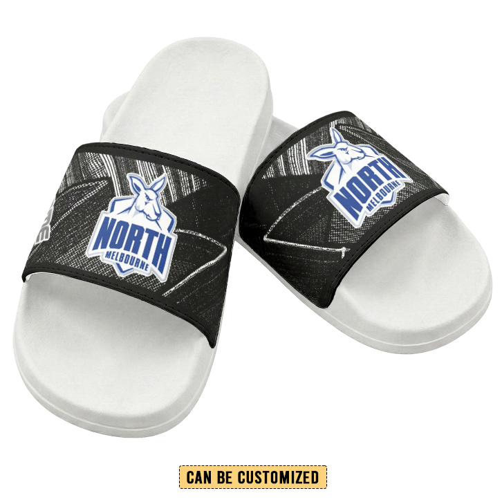 Auspiritmerch North Melbourne Personalized Sports Slippers Gift For Fans