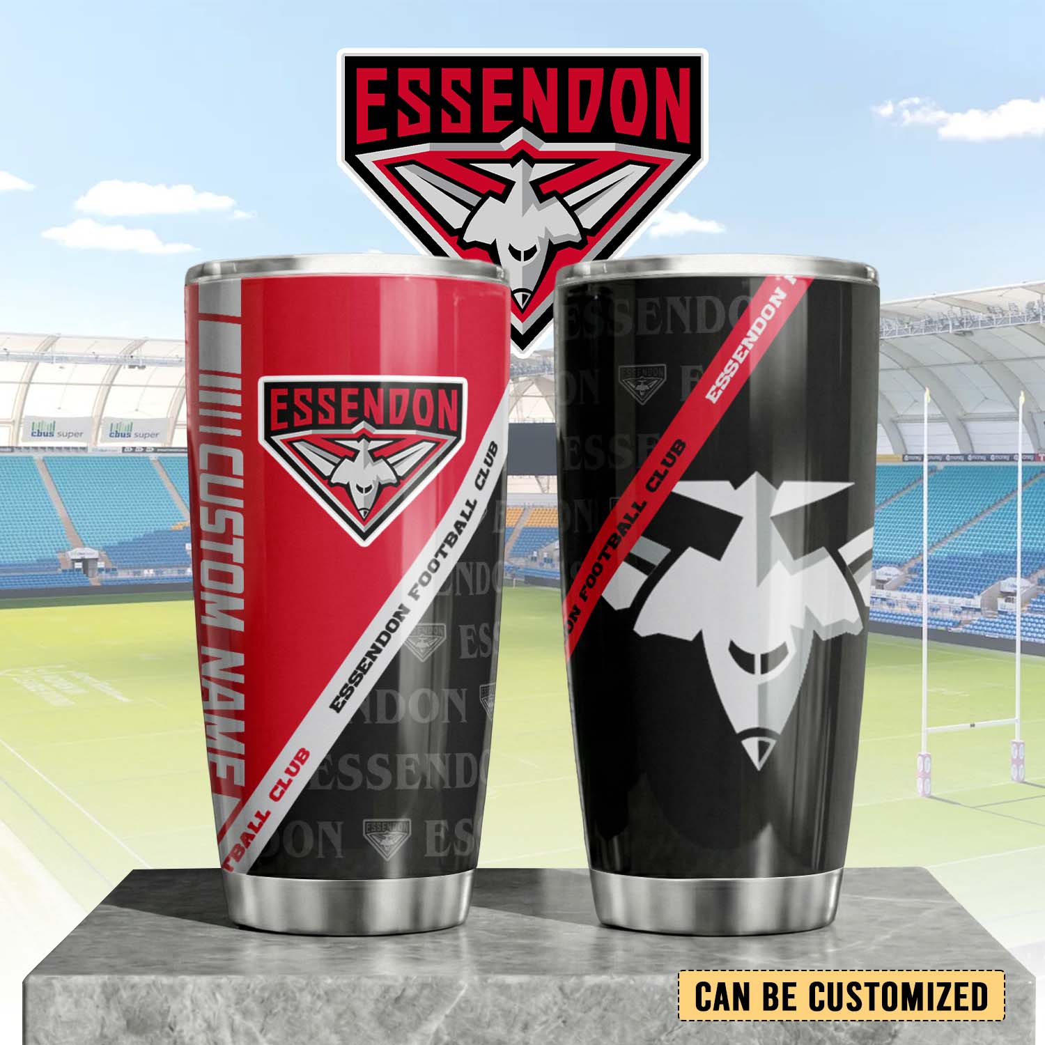 Auspiritmerch Essendon Custom Stanley Quencher 20oz Stainless Steel Tumbler