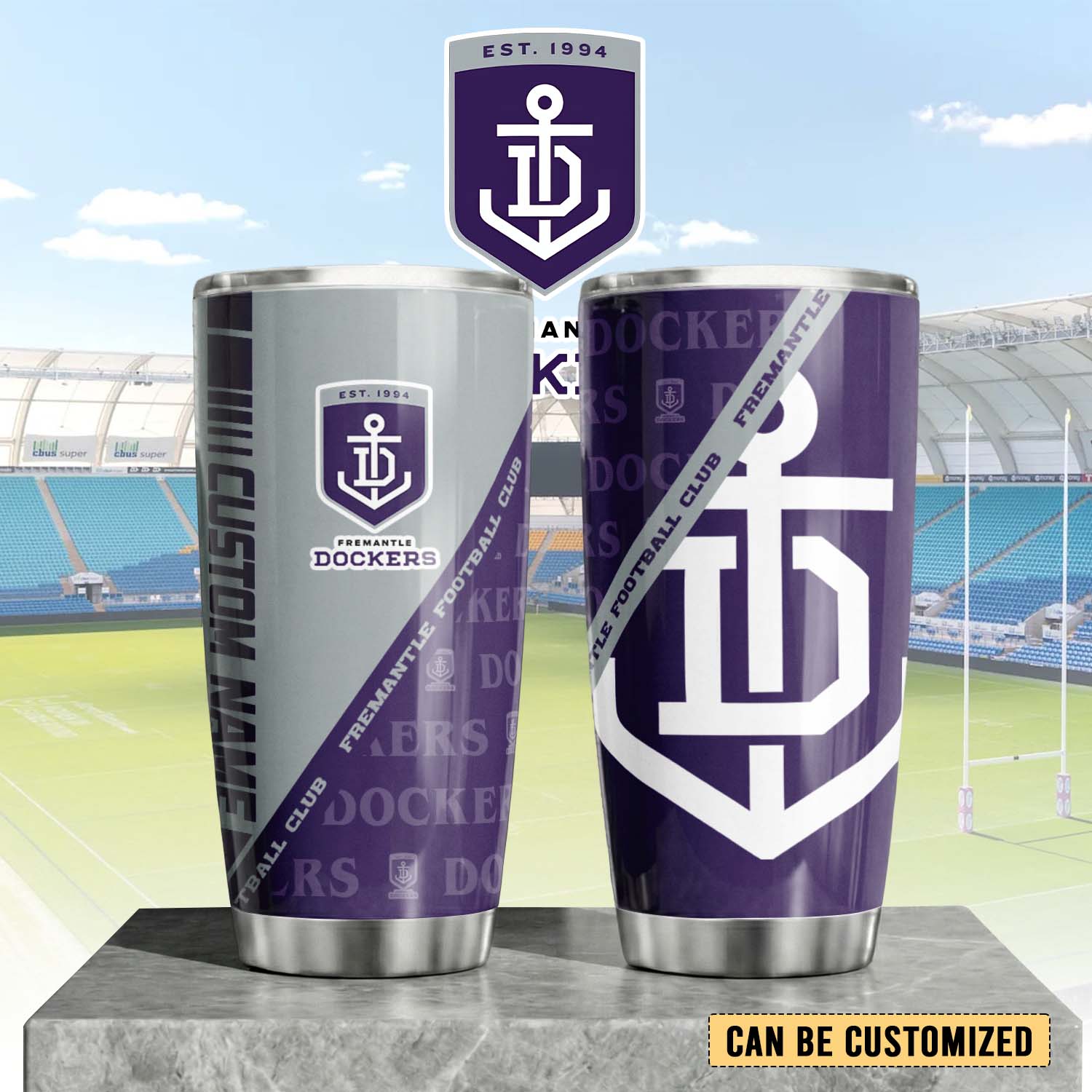 Auspiritmerch Fremantle Dockers Custom Stanley Quencher 20oz Stainless Steel Tumbler