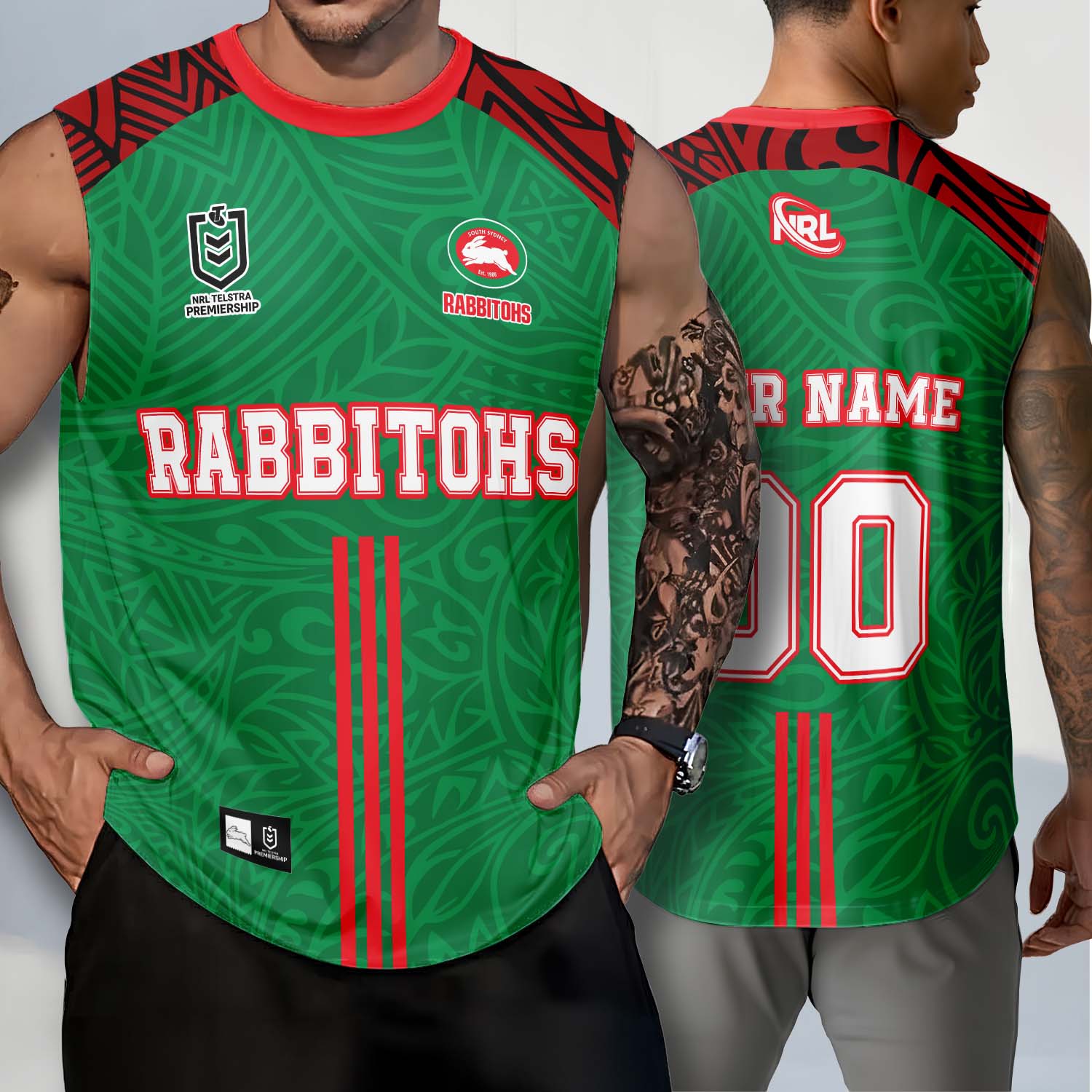 Auspiritmerch South Sydney Rabbitohs Personalized Tank Top Gift For Fans