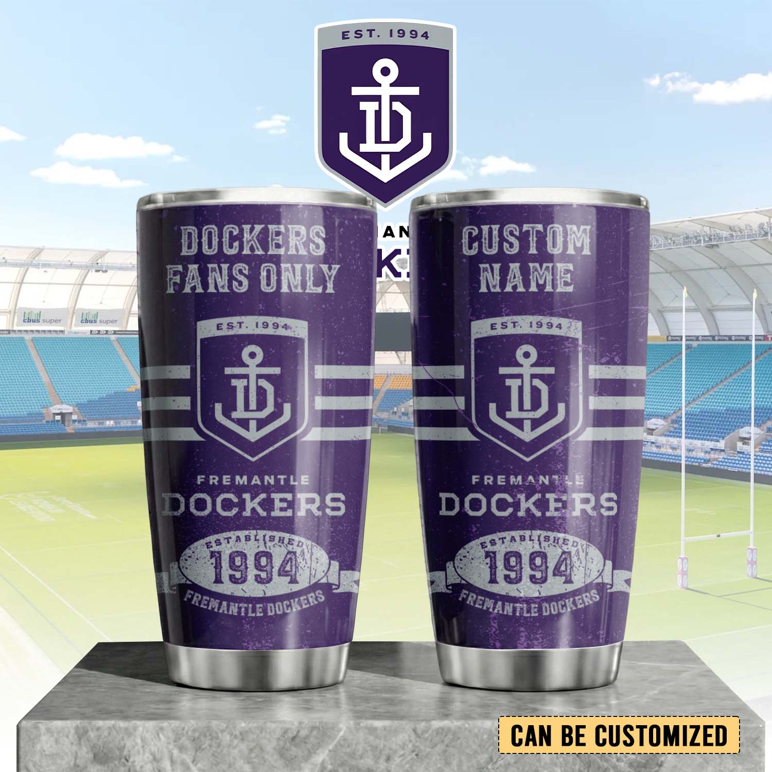 Auspiritmerch Fremantle Dockers Custom Stanley Quencher 20oz Stainless Steel Tumbler