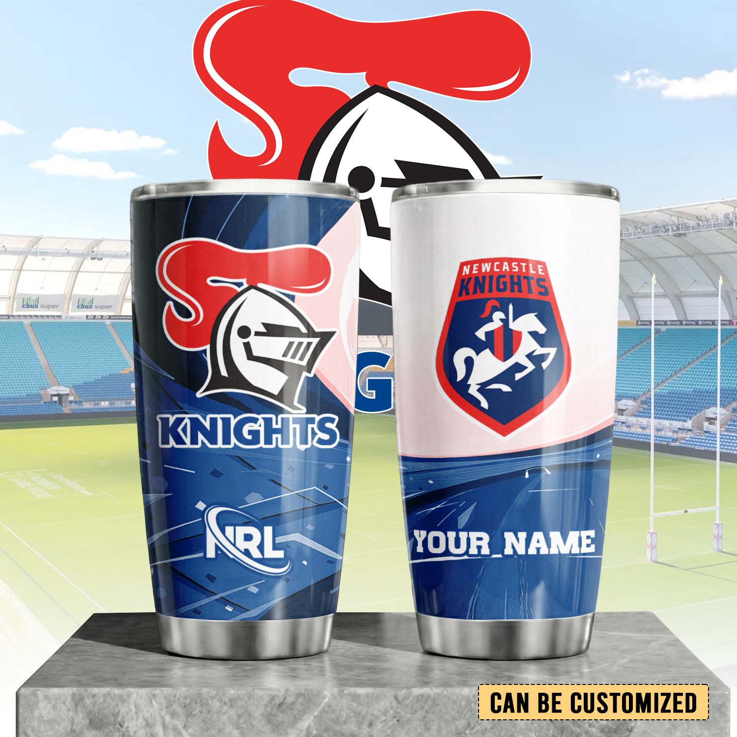 Auspiritmerch Newcastle Knights Custom Stanley Quencher 20oz Stainless Steel Tumbler
