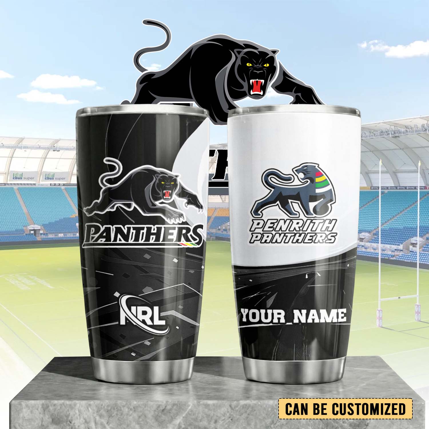 Auspiritmerch Penrith Panthers Custom Stanley Quencher 20oz Stainless Steel Tumbler