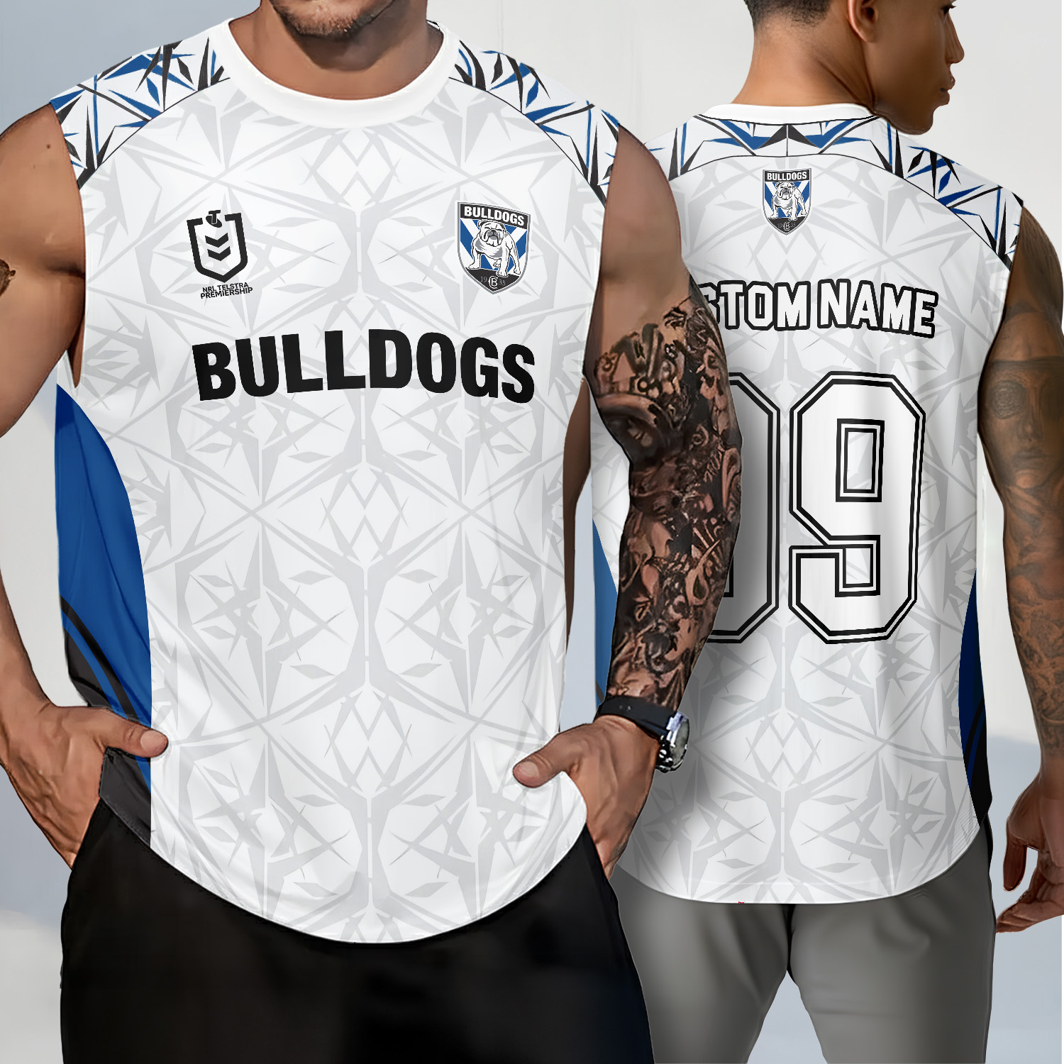 Auspiritmerch Canterbury-Bankstown Bulldogs Personalized Tank Top Gift For Fans