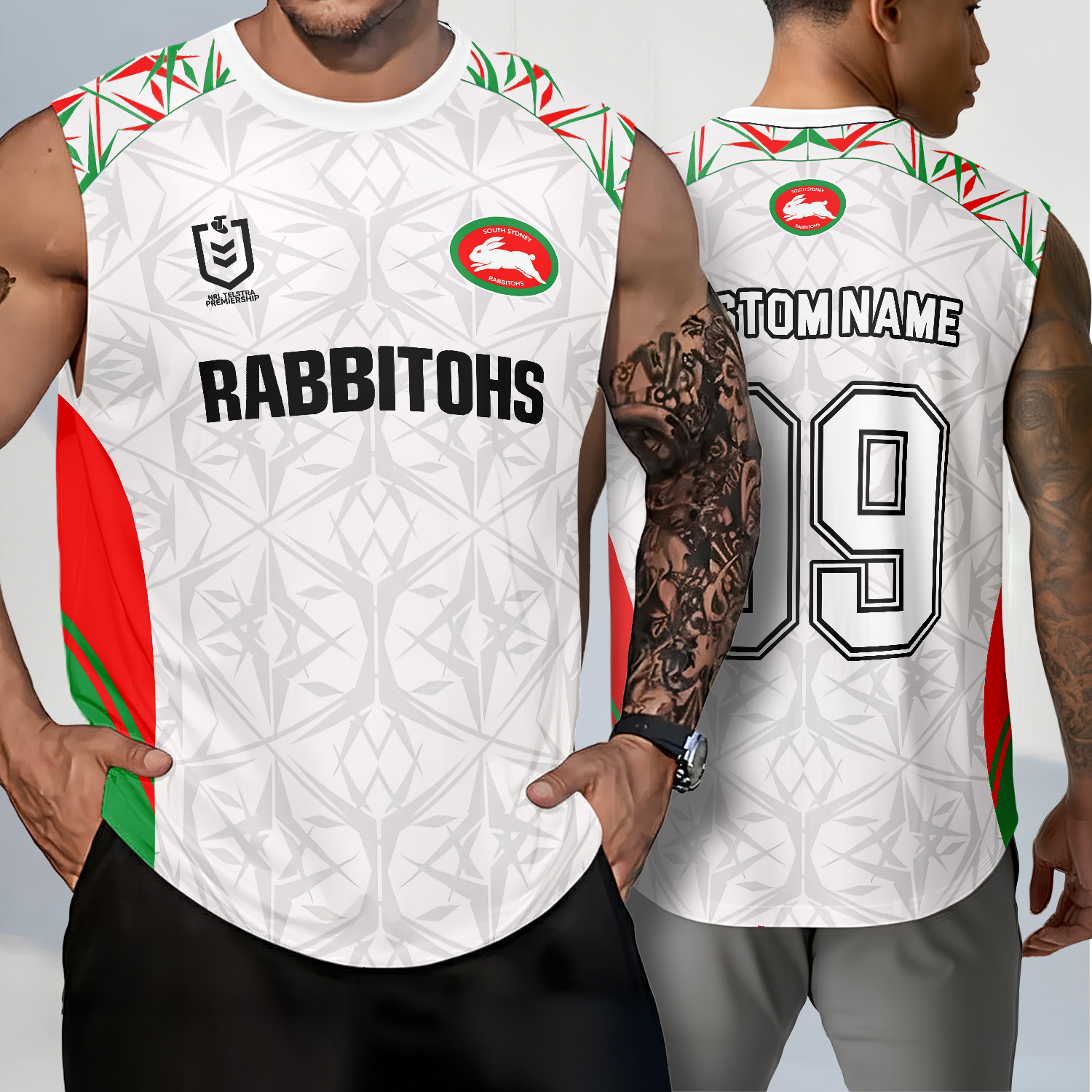 Auspiritmerch South Sydney Rabbitohs Personalized Tank Top Gift For Fans