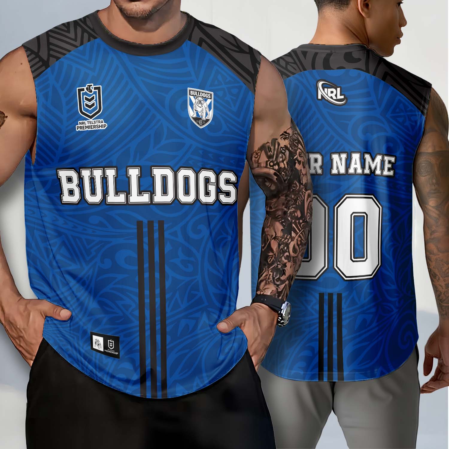 Auspiritmerch Canterbury-Bankstown Bulldogs Personalized Tank Top Gift For Fans