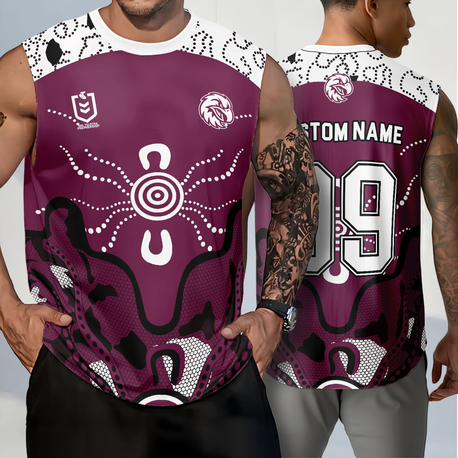 Auspiritmerch Manly Warringah Sea Eagles Personalized Tank Top Gift For Fans