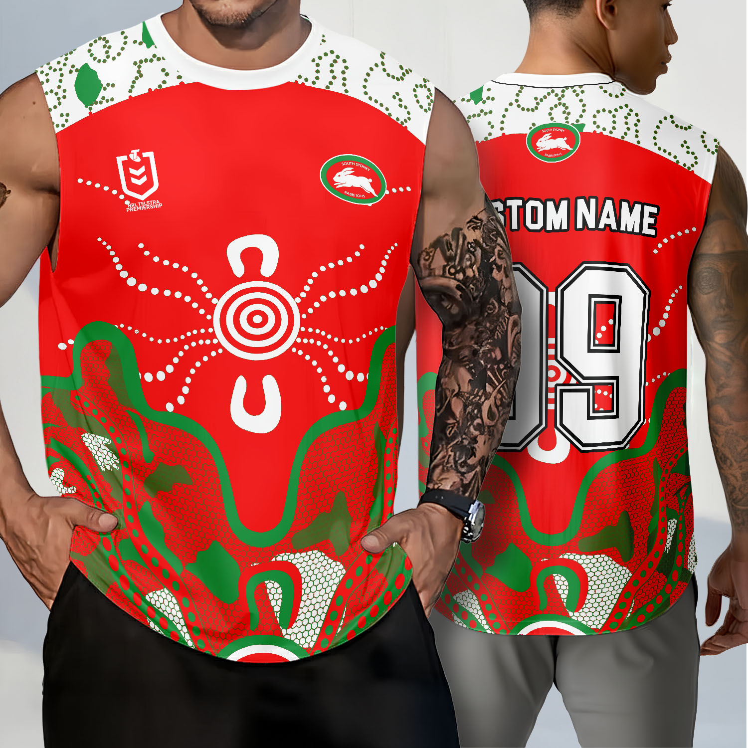 Auspiritmerch South Sydney Rabbitohs Personalized Tank Top Gift For Fans