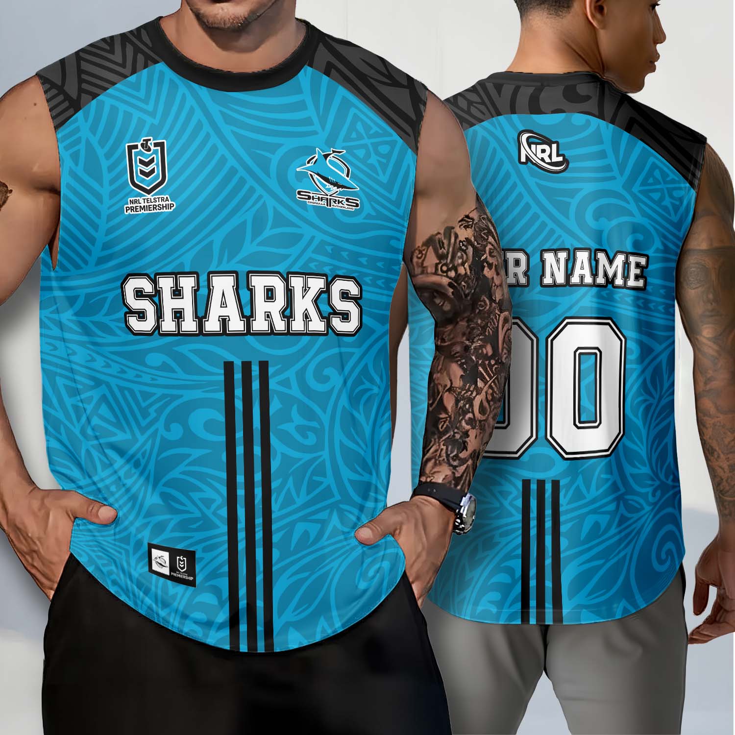 Auspiritmerch Cronulla-Sutherland Sharks Personalized Tank Top Gift For Fans