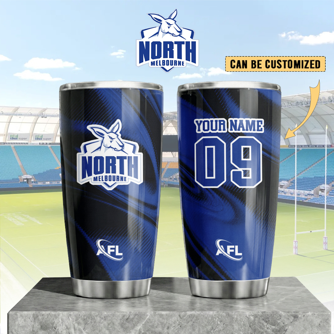 Auspiritmerch North Melbourne Custom Stanley Quencher 20oz Stainless Steel Tumbler