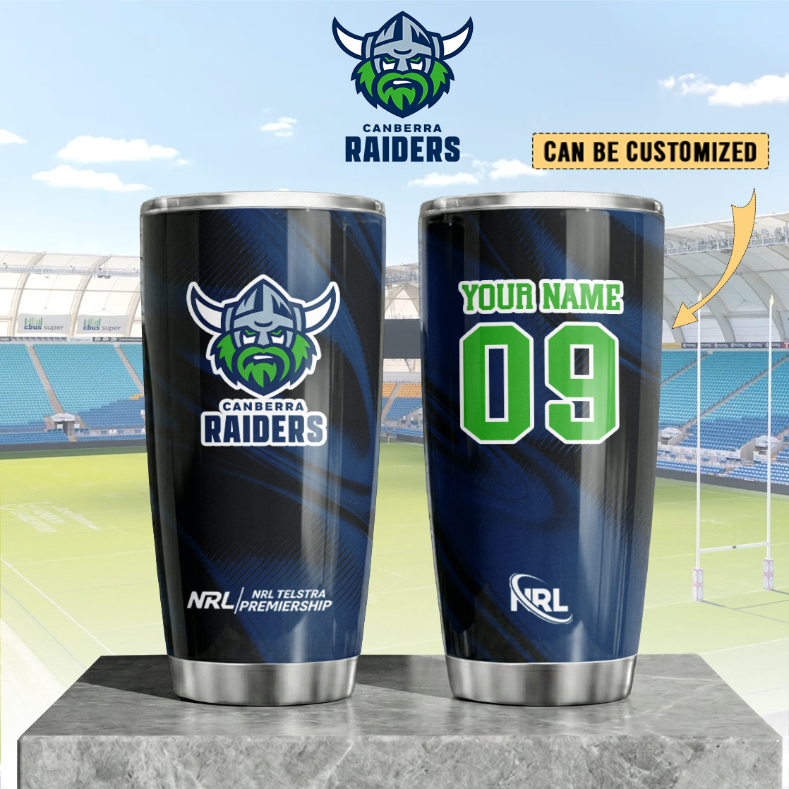 Auspiritmerch Canberra Raiders Custom Stanley Quencher 20oz Stainless Steel Tumbler