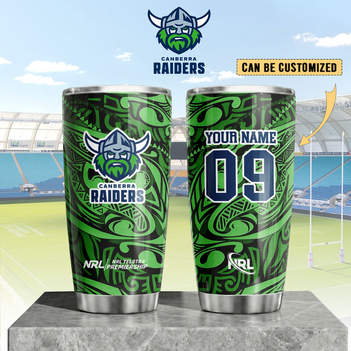 Auspiritmerch Canberra Raiders Custom Stanley Quencher 20oz Stainless Steel Tumbler