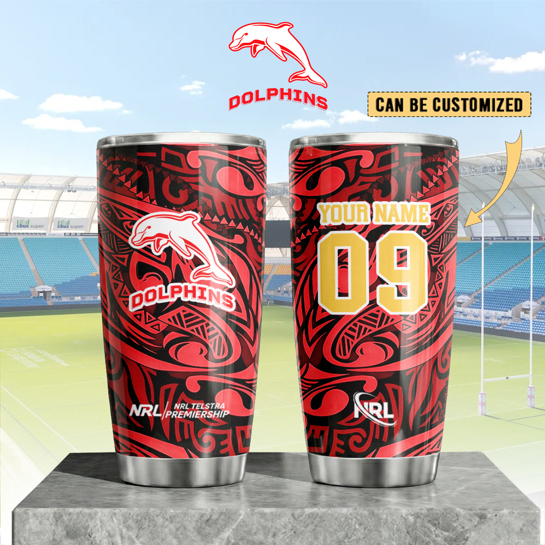 Auspiritmerch Dolphins Custom Stanley Quencher 20oz Stainless Steel Tumbler