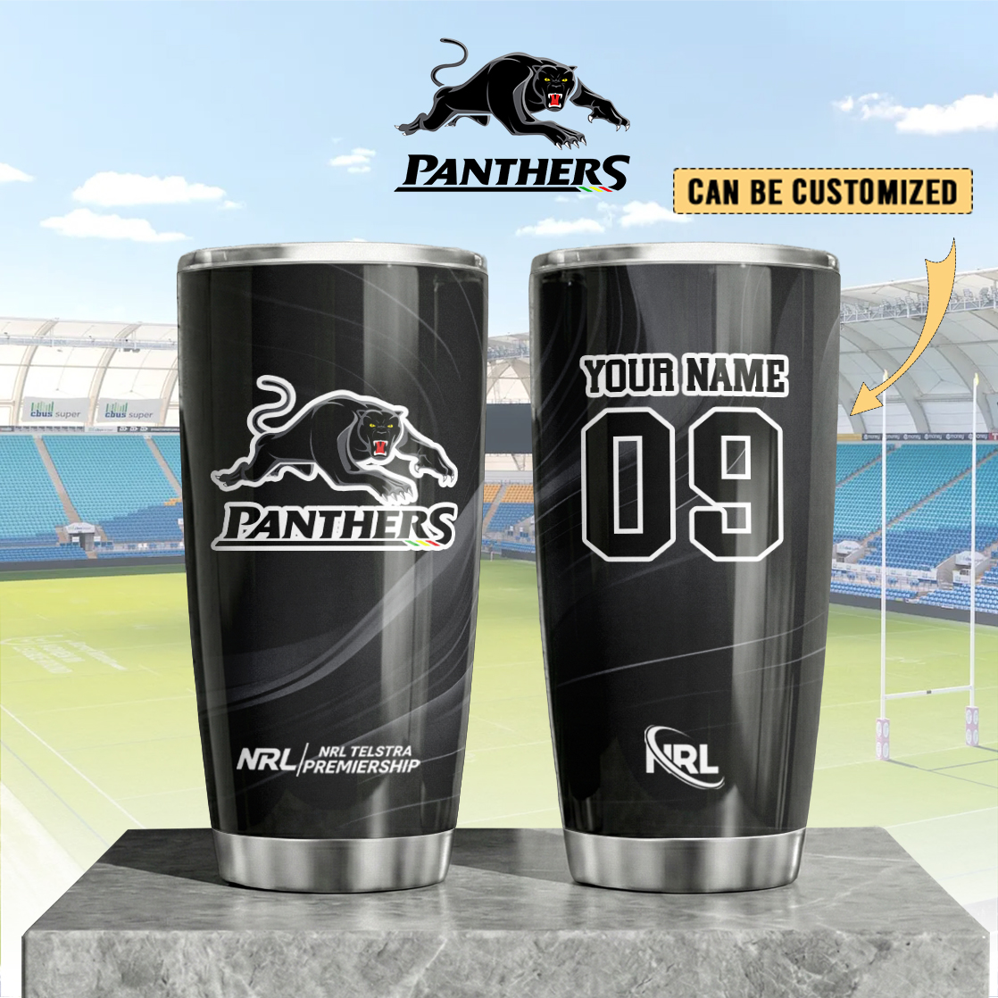 Auspiritmerch Penrith Panthers Custom Stanley Quencher 20oz Stainless Steel Tumbler