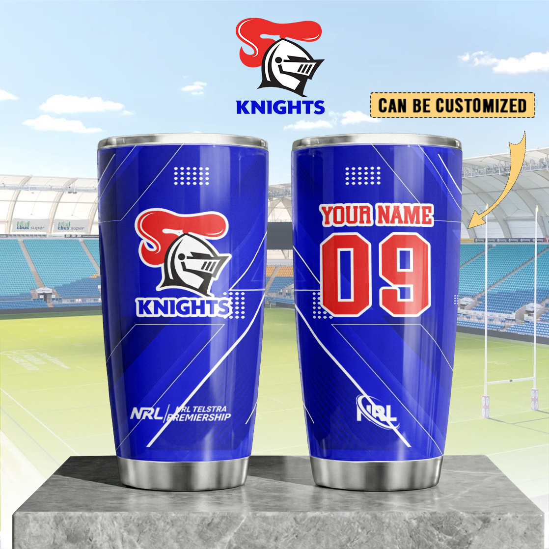 Auspiritmerch Newcastle Knights Custom Stanley Quencher 20oz Stainless Steel Tumbler
