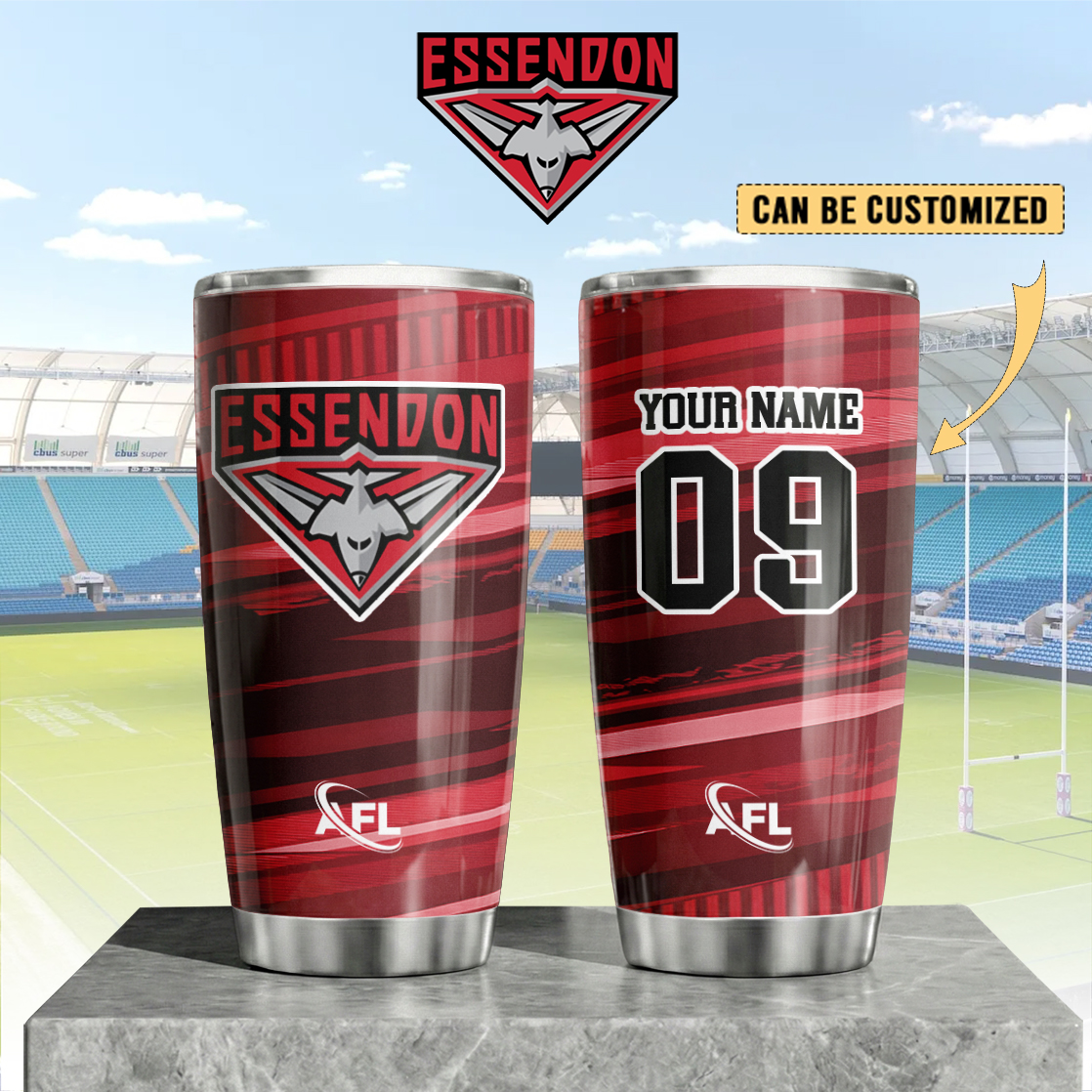 Auspiritmerch Essendon Custom Stanley Quencher 20oz Stainless Steel Tumbler
