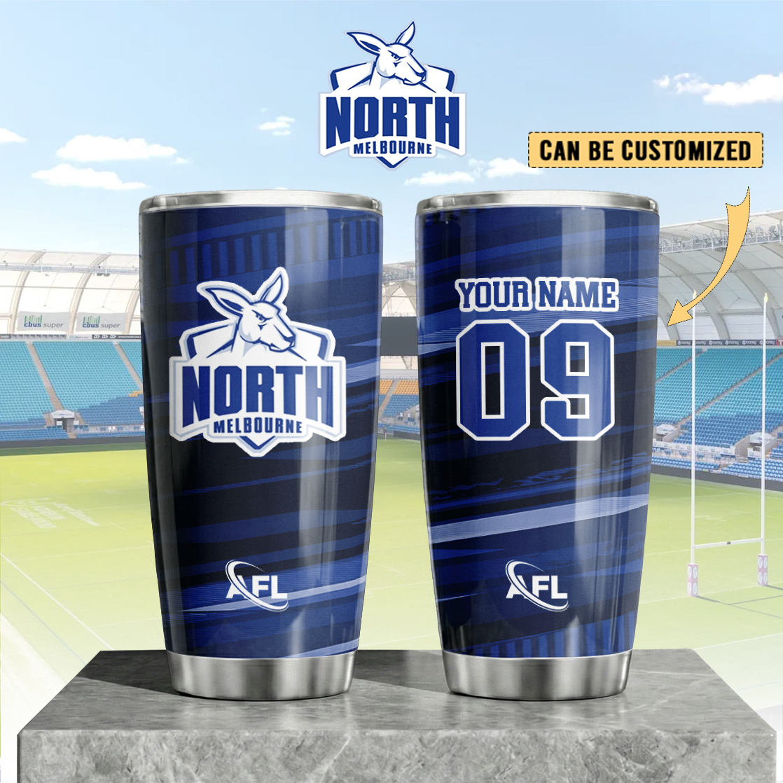 Auspiritmerch North Melbourne Custom Stanley Quencher 20oz Stainless Steel Tumbler