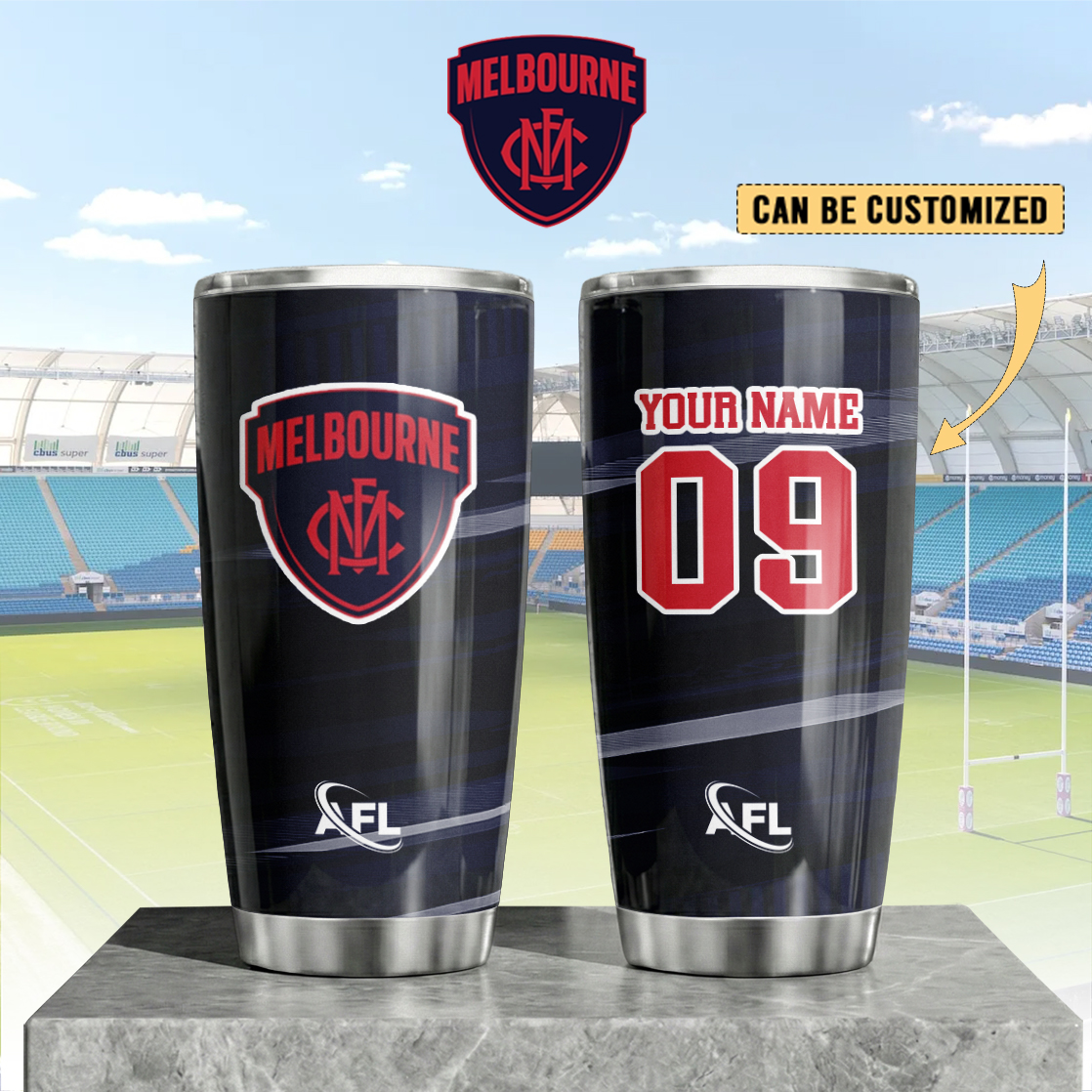Auspiritmerch Melbourne Demons Custom Stanley Quencher 20oz Stainless Steel Tumbler