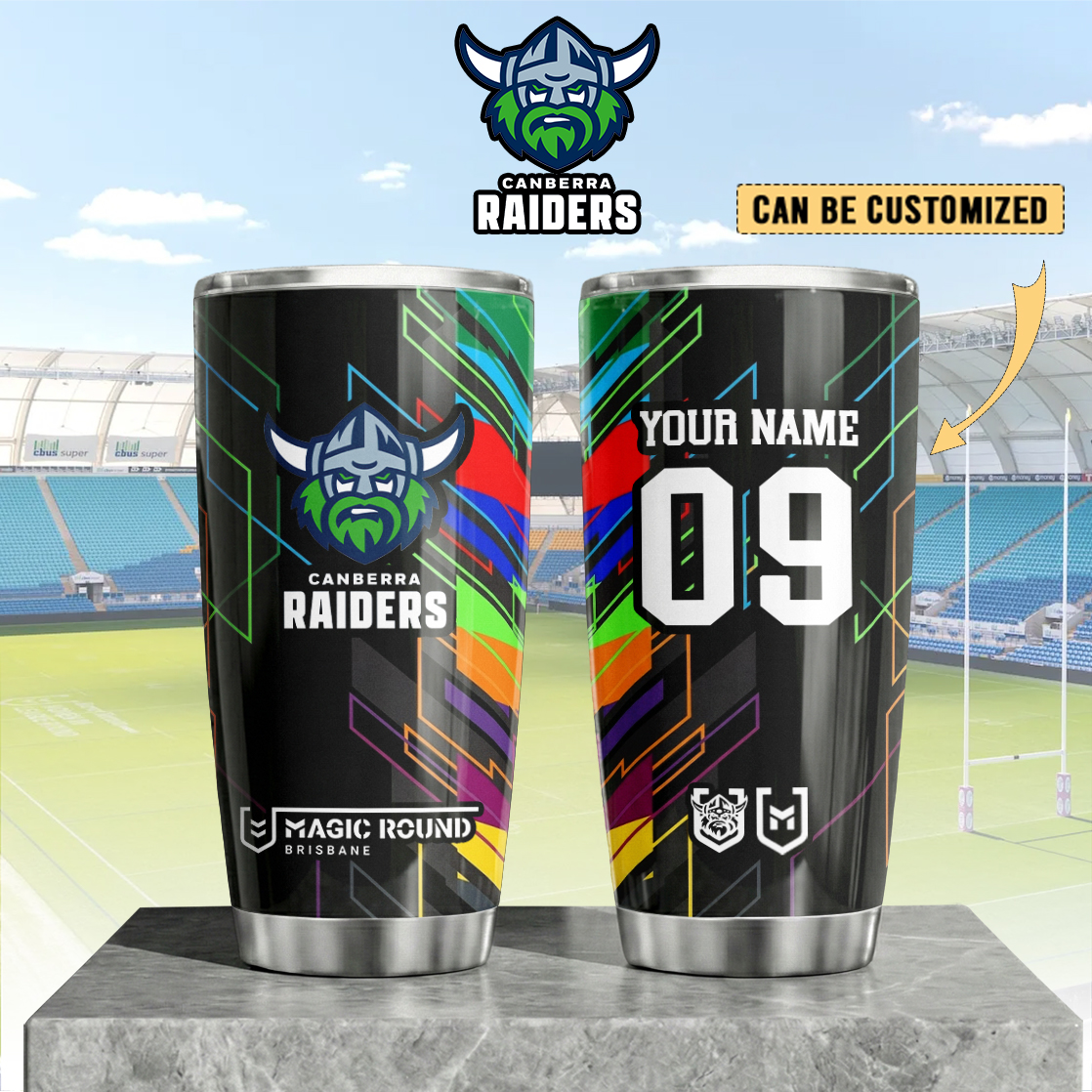 Auspiritmerch Canberra Raiders Custom Stanley Quencher 20oz Stainless Steel Tumbler