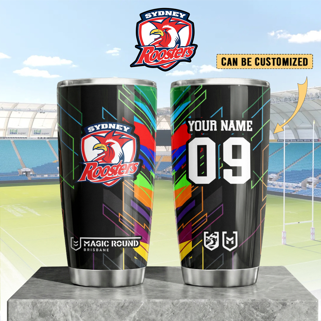Auspiritmerch Sydney Roosters Custom Stanley Quencher 20oz Stainless Steel Tumbler