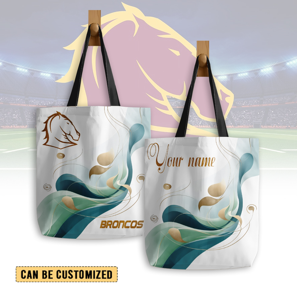 Auspiritmerch Brisbane Broncos Personalized Tote Bags Gift For Fans