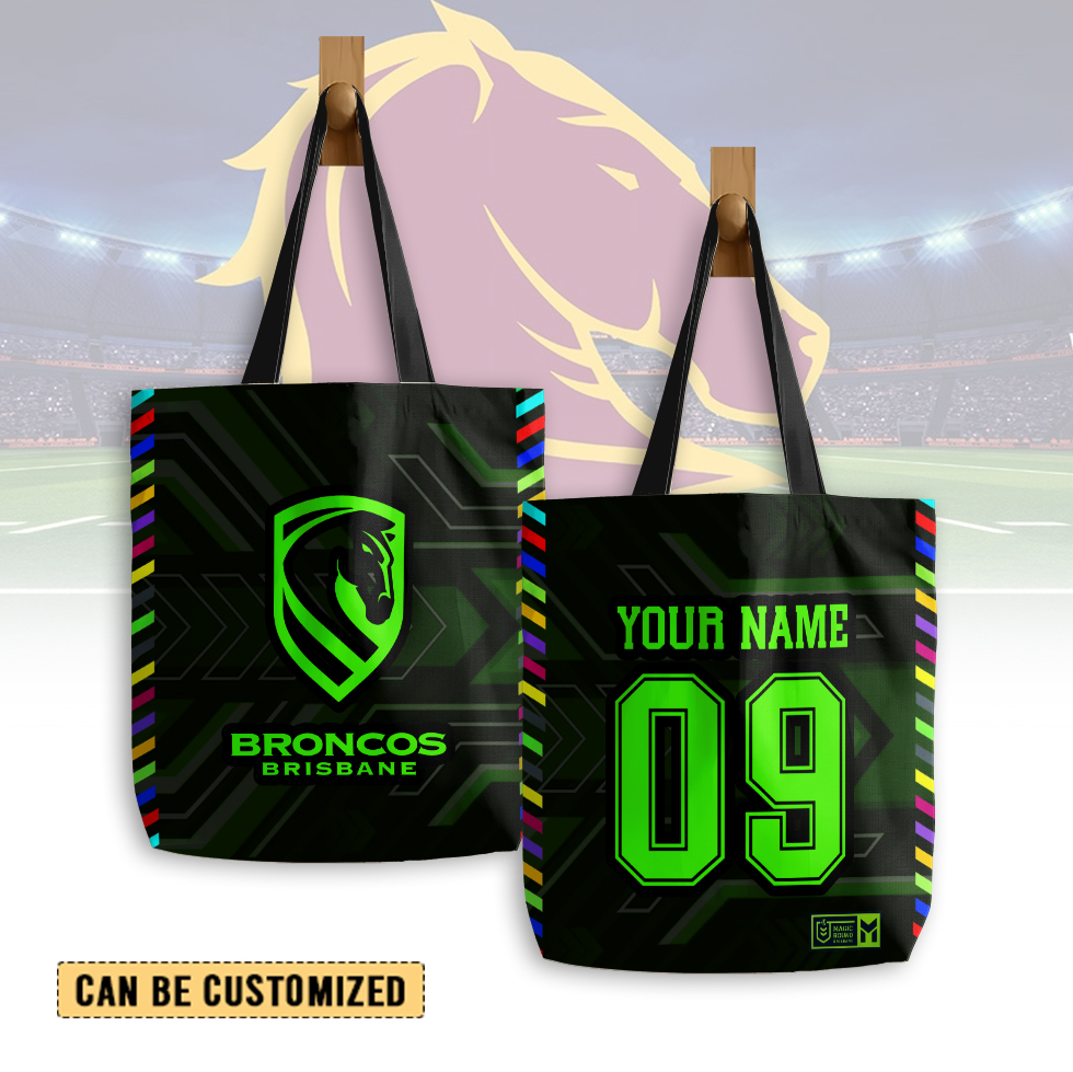 Auspiritmerch Brisbane Broncos Personalized Tote Bags Gift For Fans