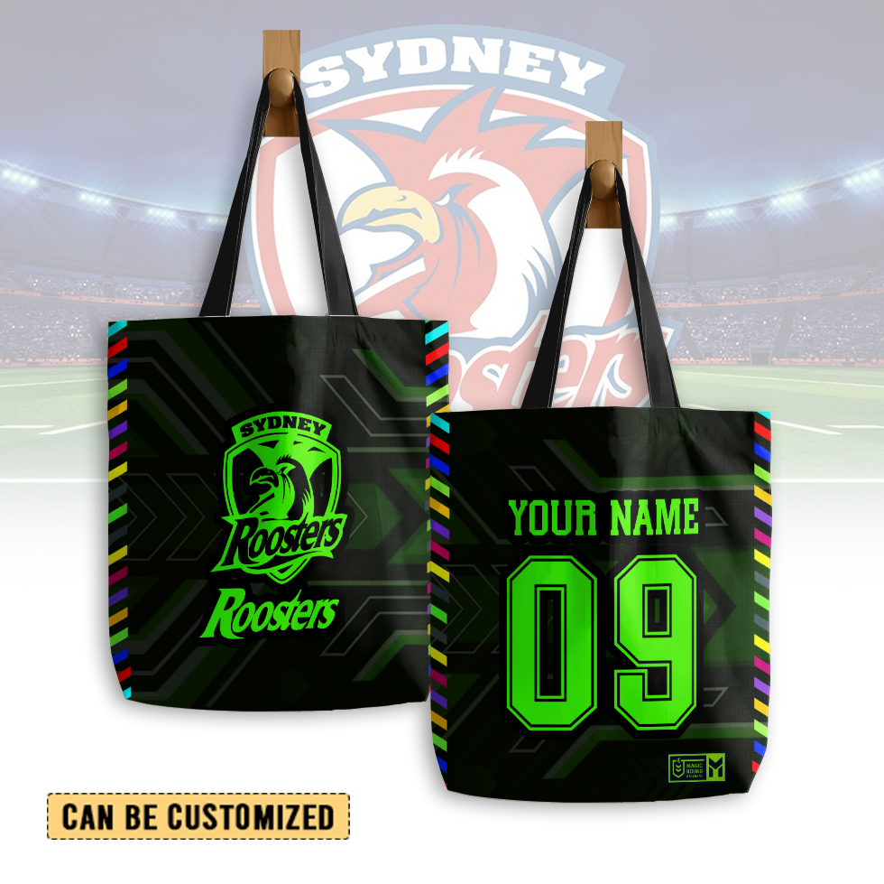 Auspiritmerch Sydney Roosters Personalized Tote Bags Gift For Fans